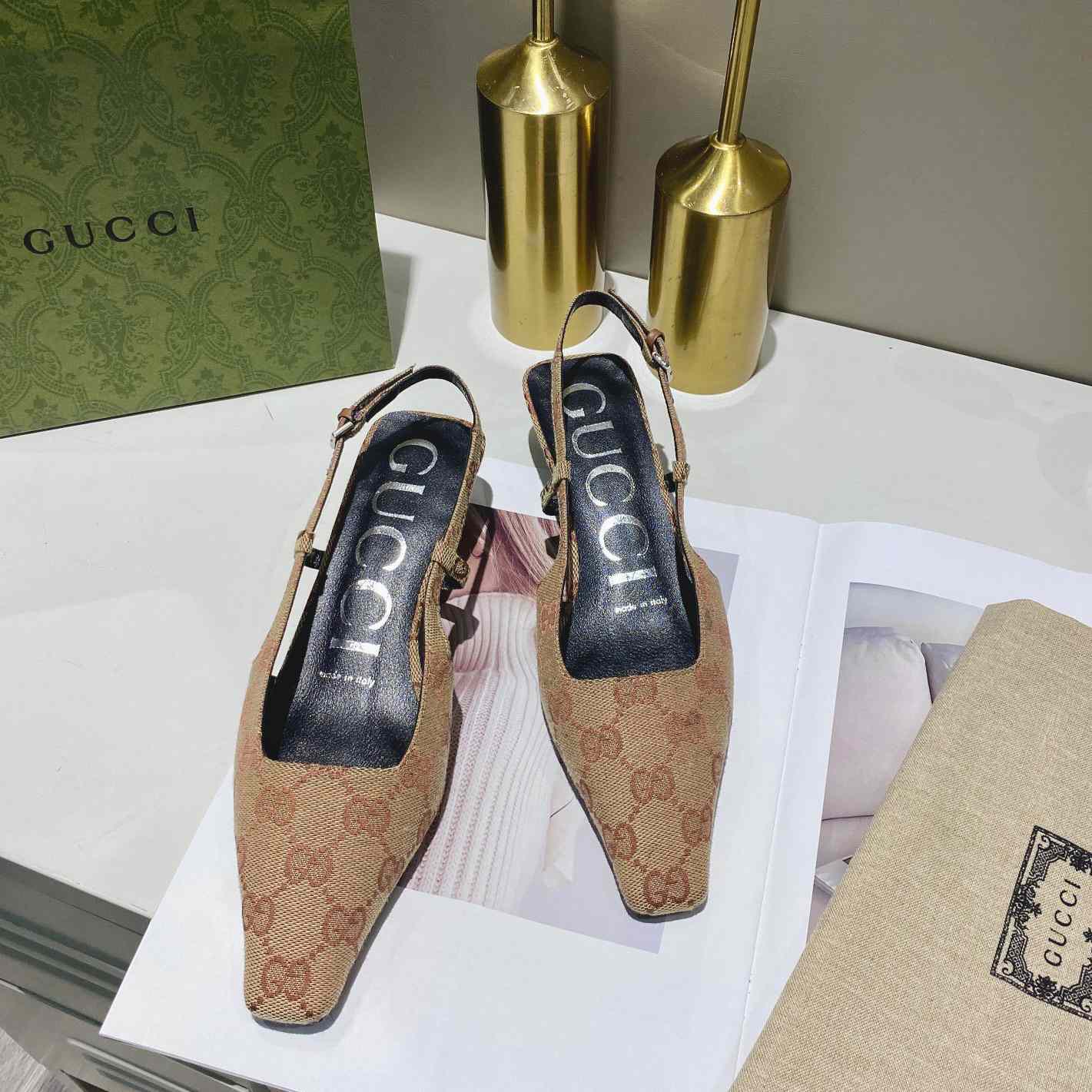 Gucci Women's GG Slingback Ballet Flat - DopestKickz