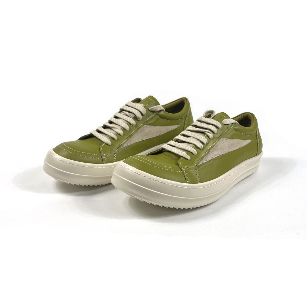 Rick Owens Lido Vintage Leather Sneakers - DopestKickz