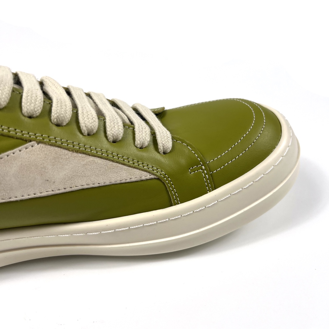 Rick Owens Lido Vintage Leather Sneakers - DopestKickz