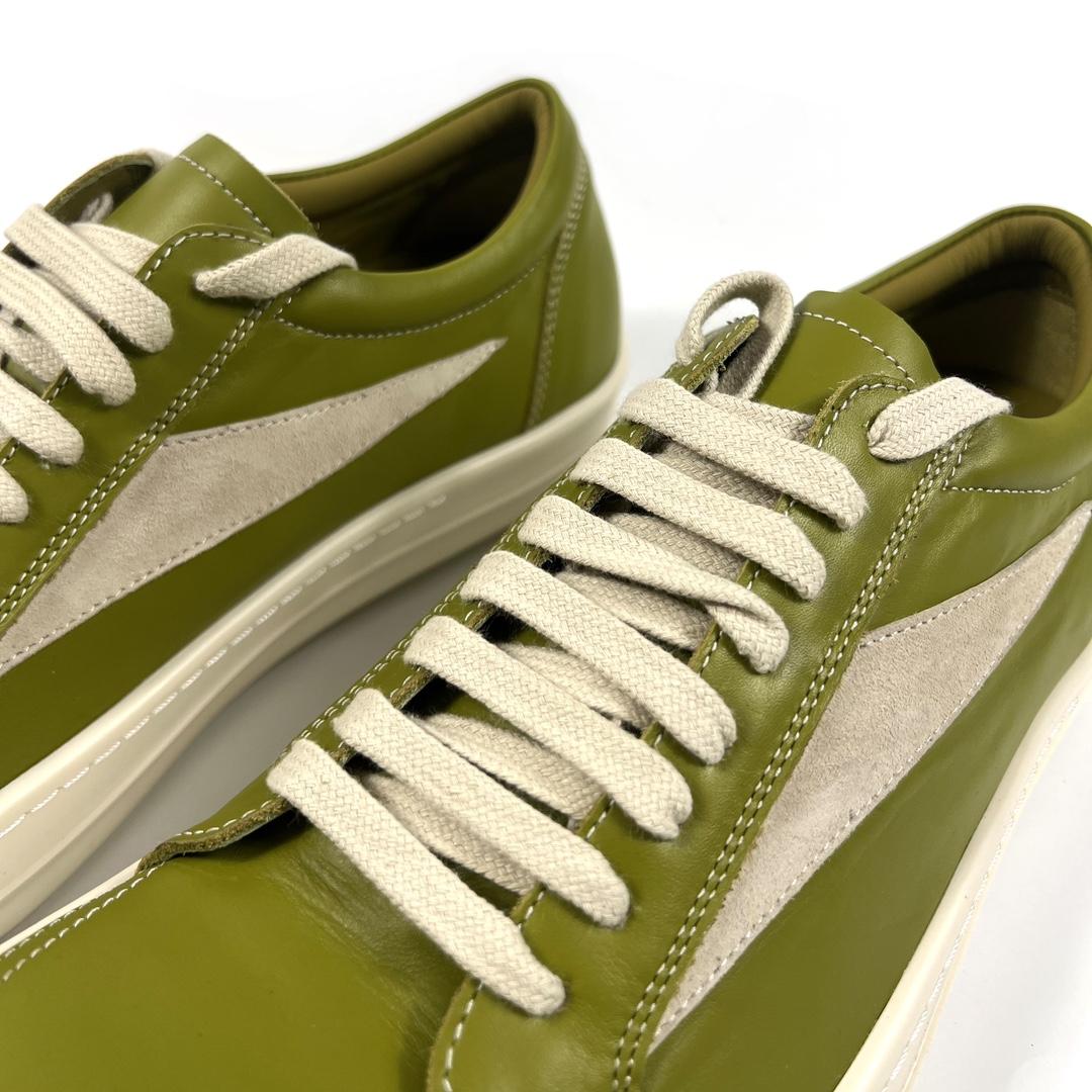 Rick Owens Lido Vintage Leather Sneakers - DopestKickz