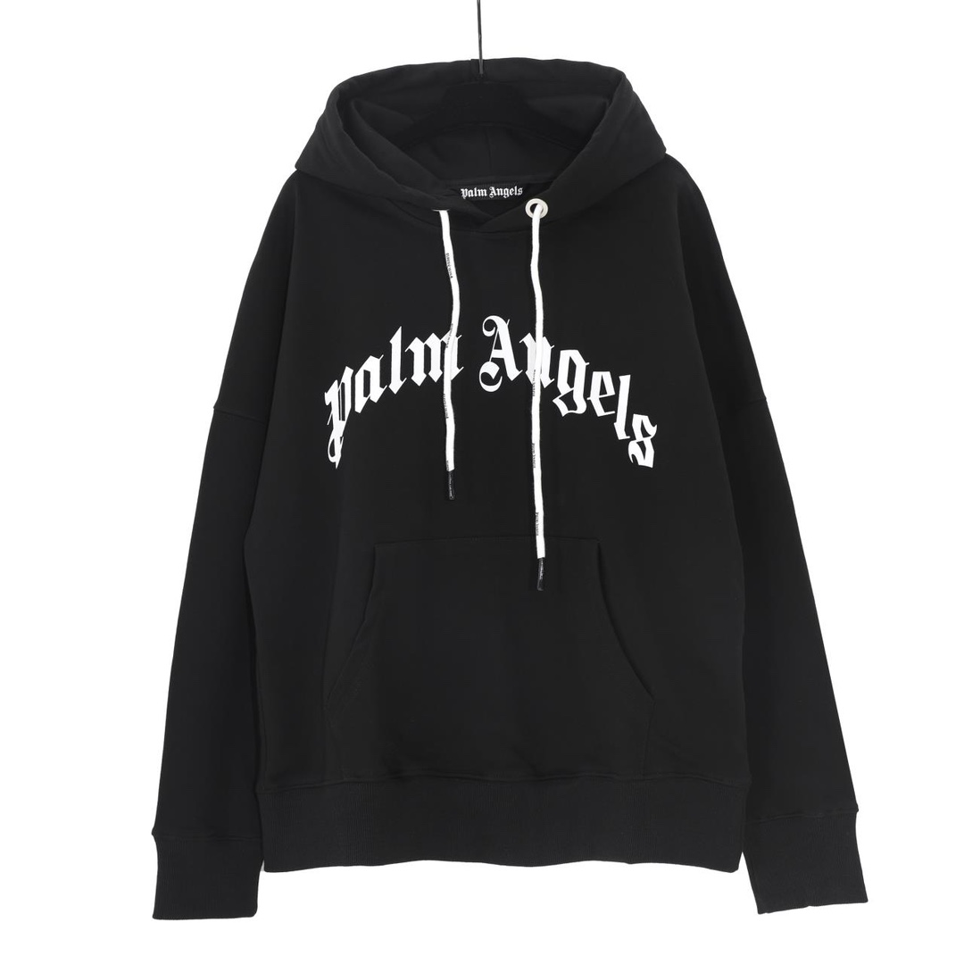 Palm Angels  Curved Logo Hoodie - DopestKickz