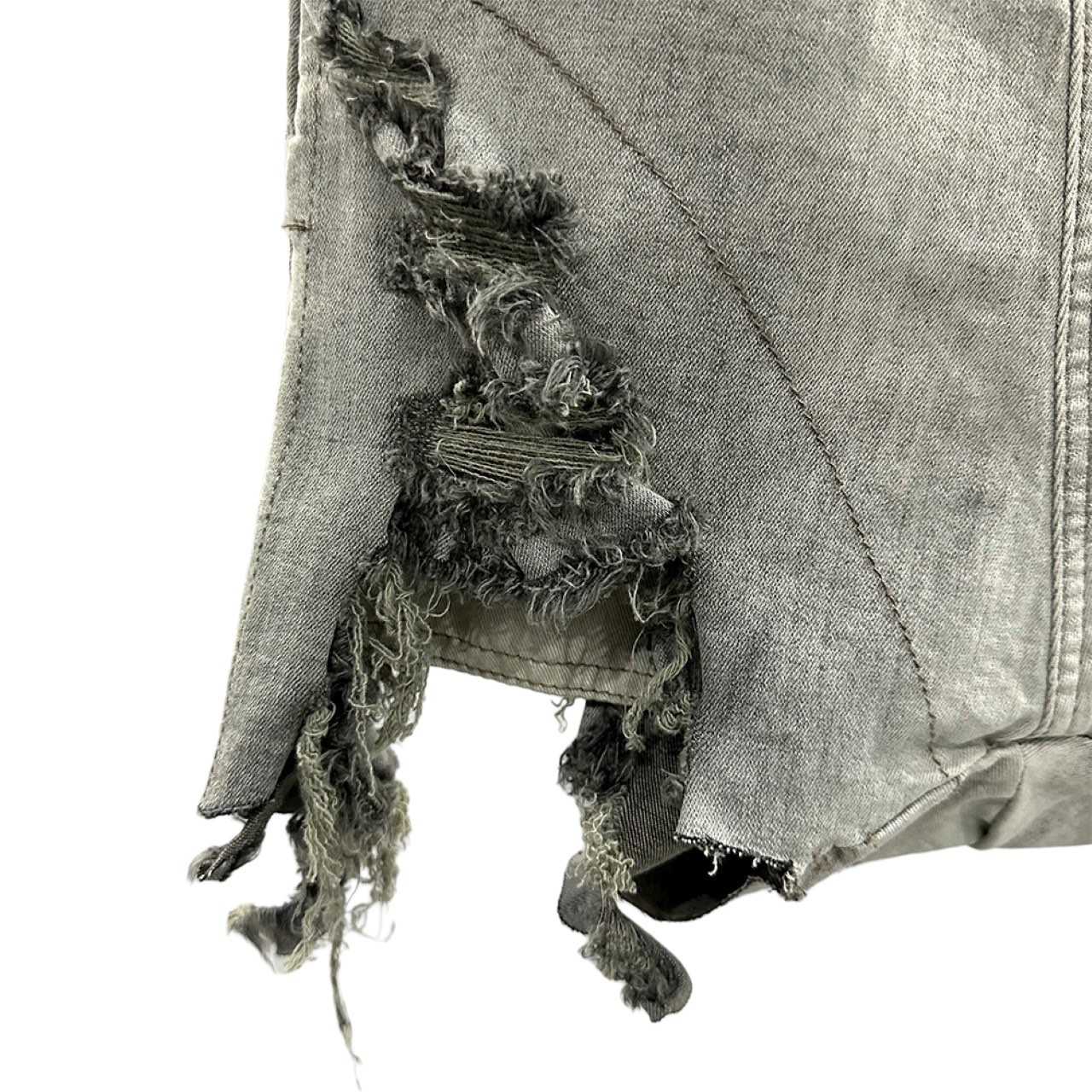 Rick Owens Distressed High-waist Mini Shorts  - DopestKickz