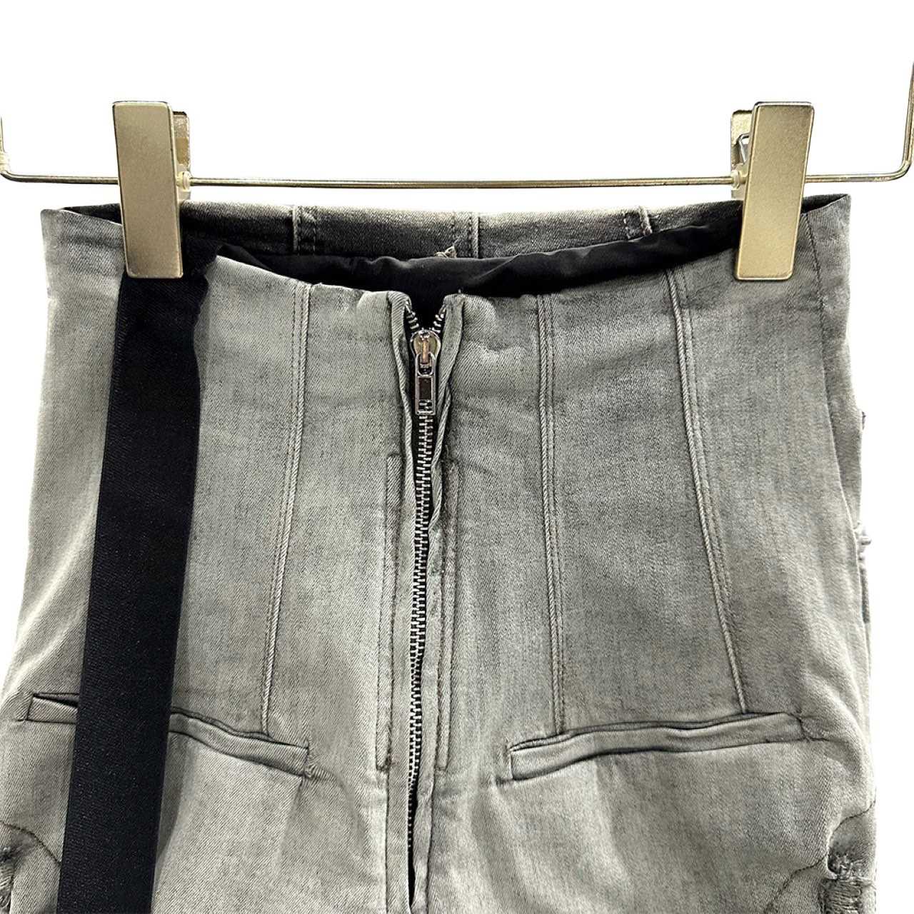 Rick Owens Distressed High-waist Mini Shorts  - DopestKickz
