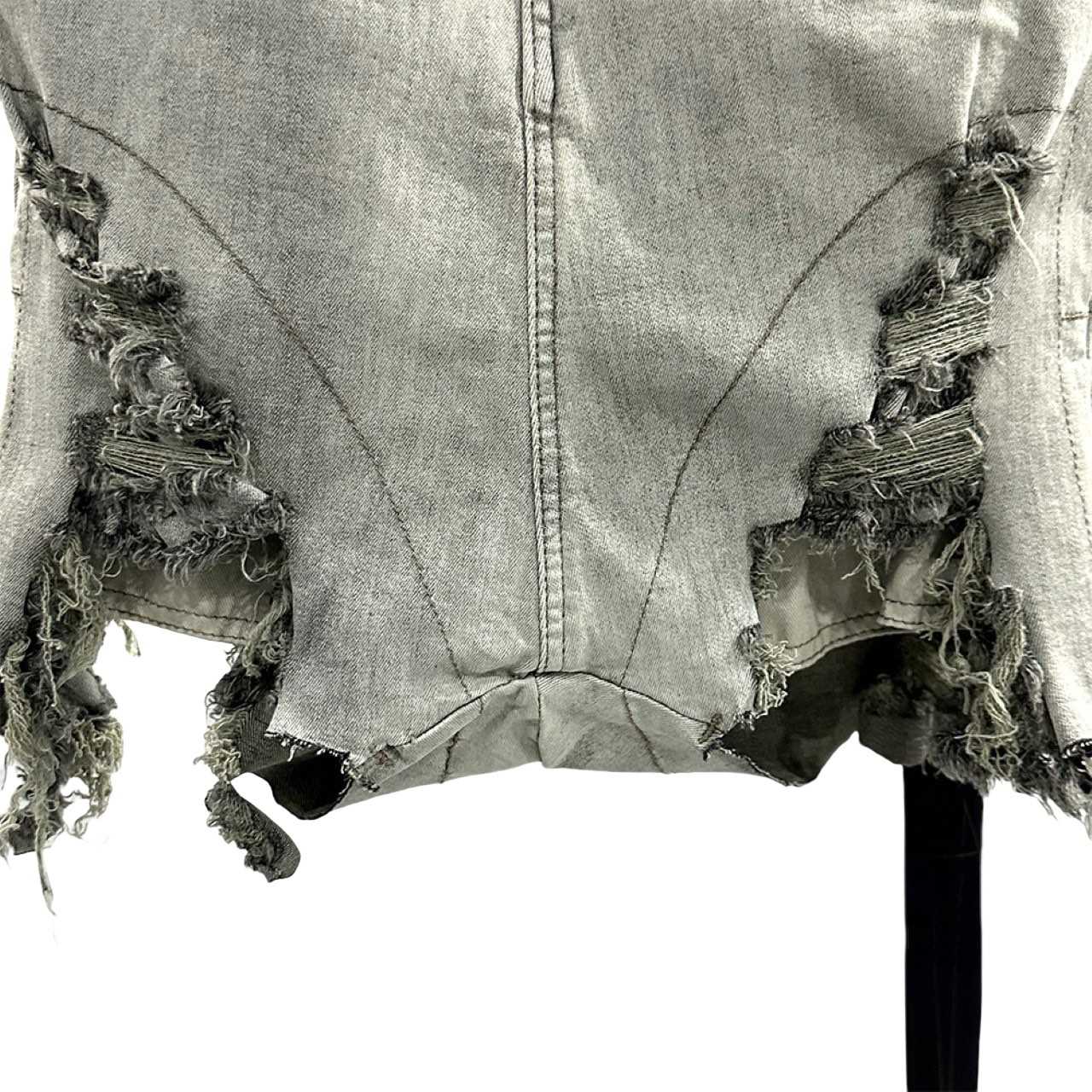 Rick Owens Distressed High-waist Mini Shorts  - DopestKickz