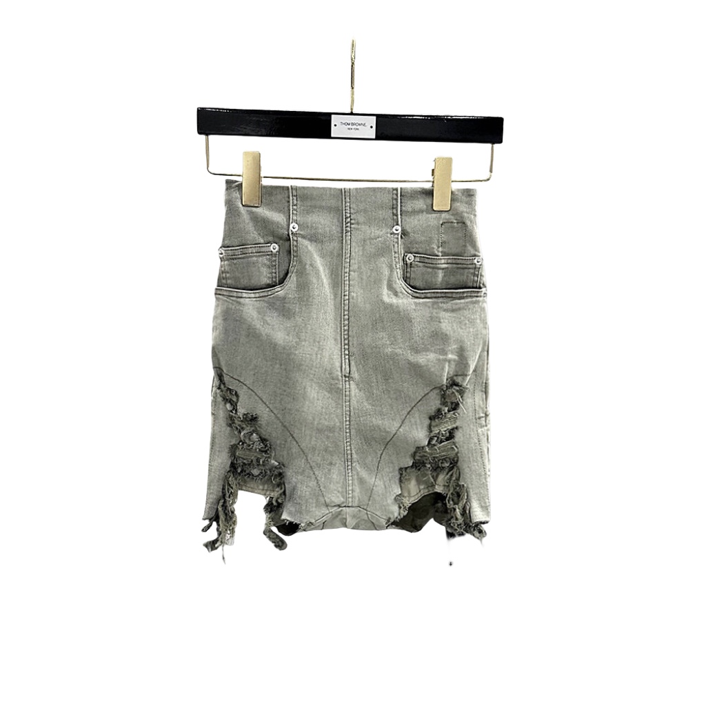 Rick Owens Distressed High-waist Mini Shorts  - DopestKickz