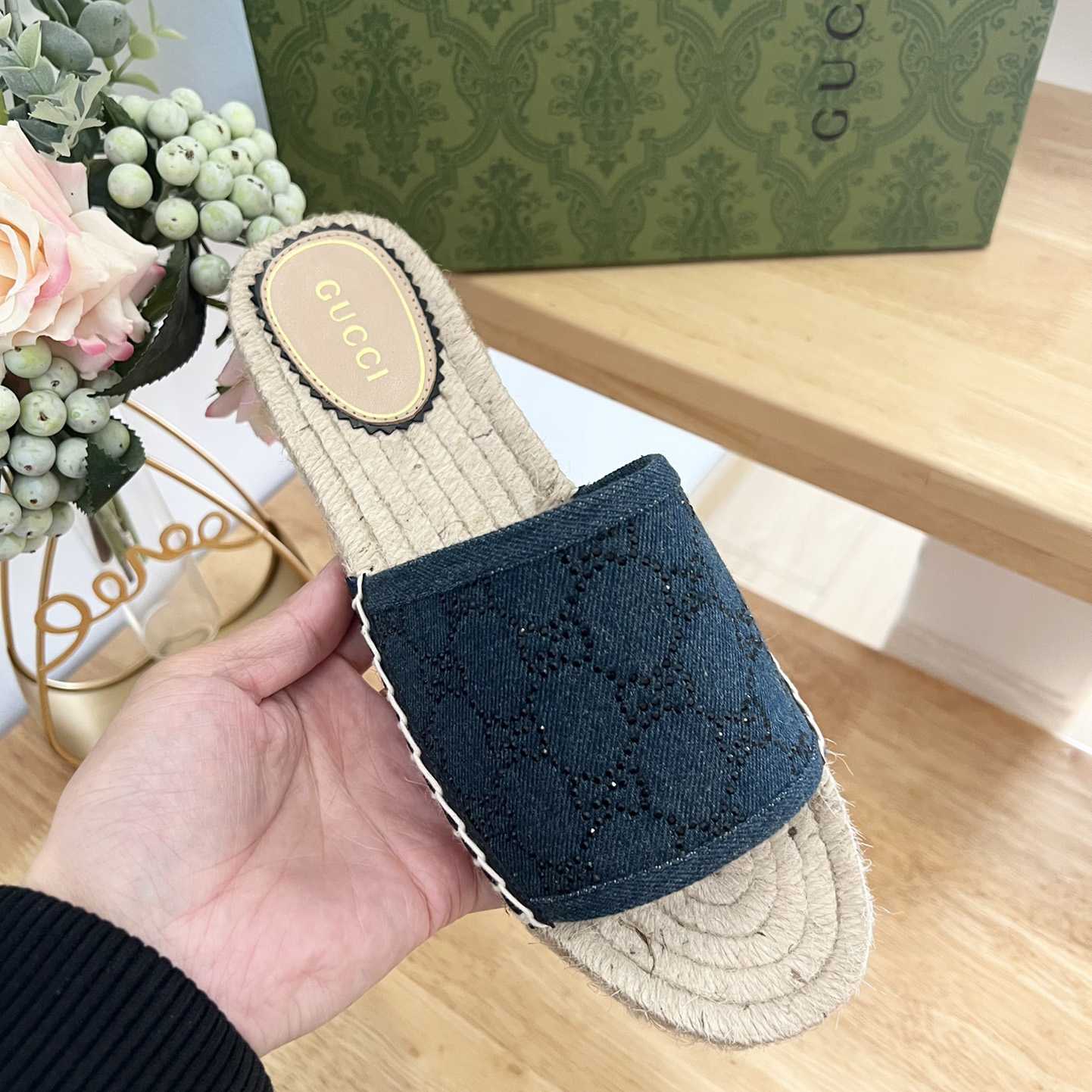 Gucci Women's Slide Espadrille  - DopestKickz