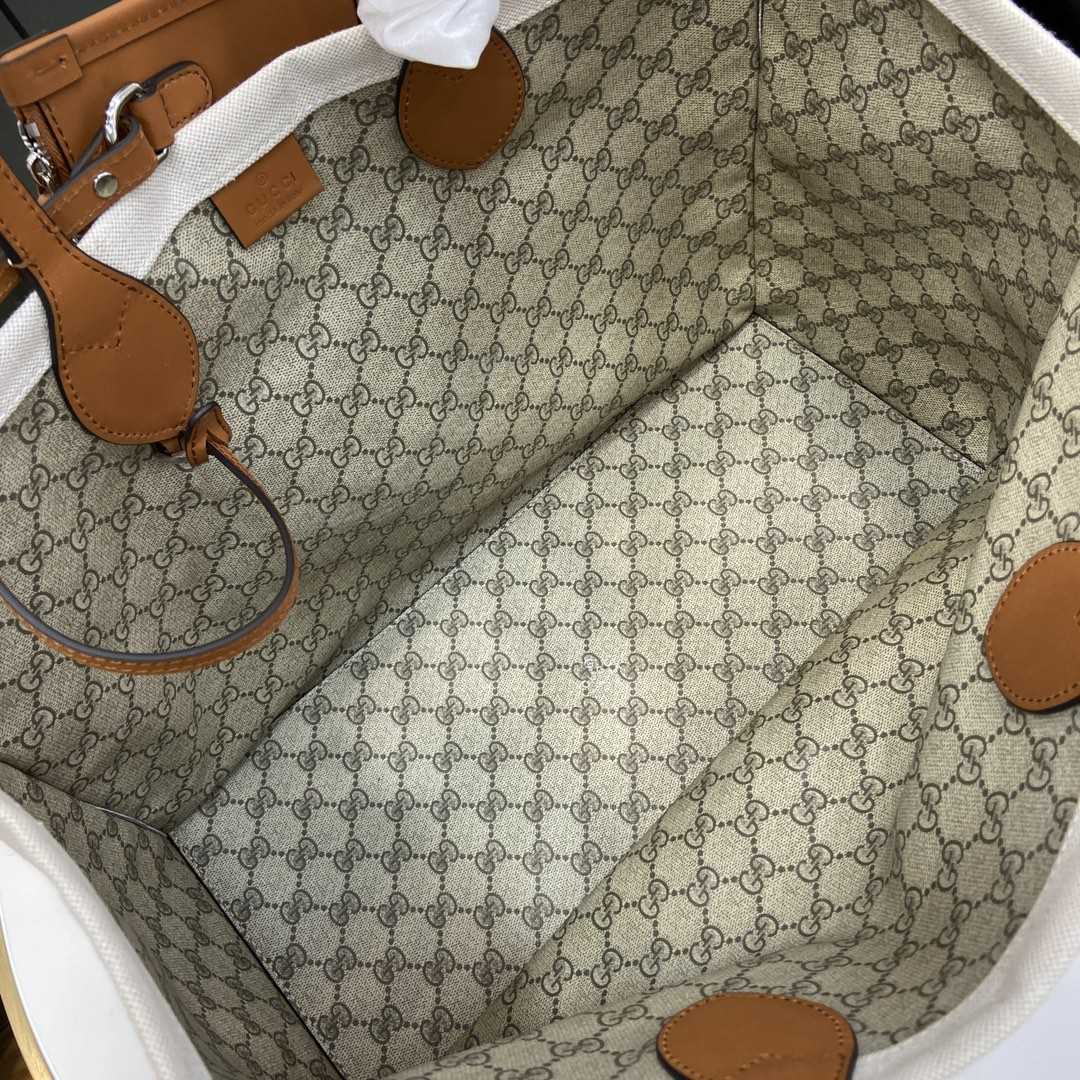 Gucci Medium Tote Bag With Gucci Print - DopestKickz