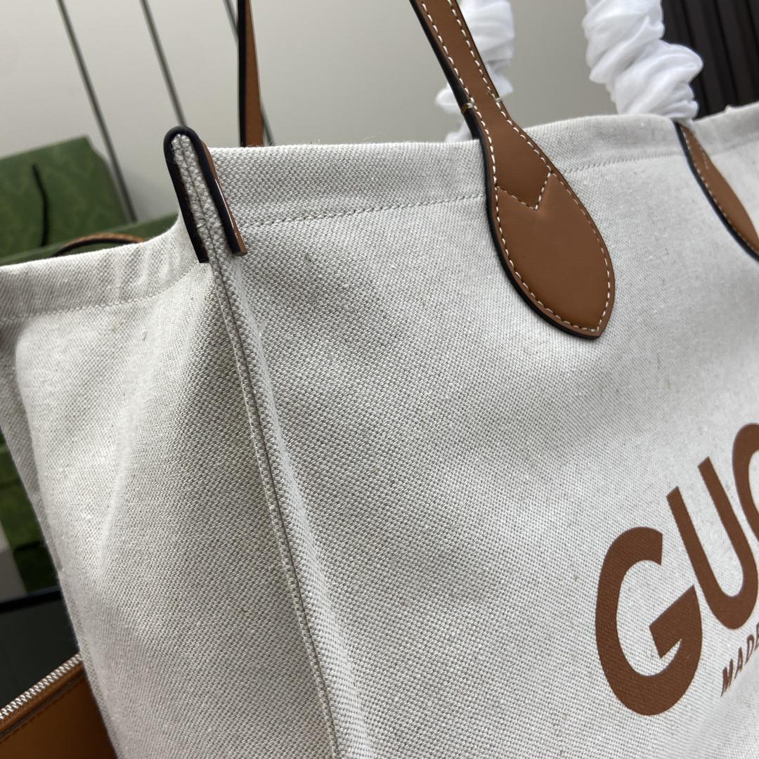 Gucci Medium Tote Bag With Gucci Print - DopestKickz