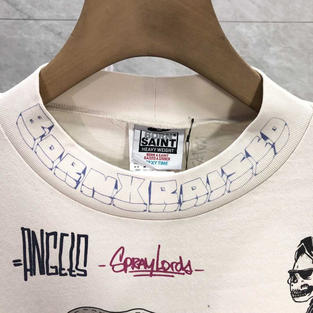 Saint Michael Long-sleeve Graphic-print T-shirt - DopestKickz