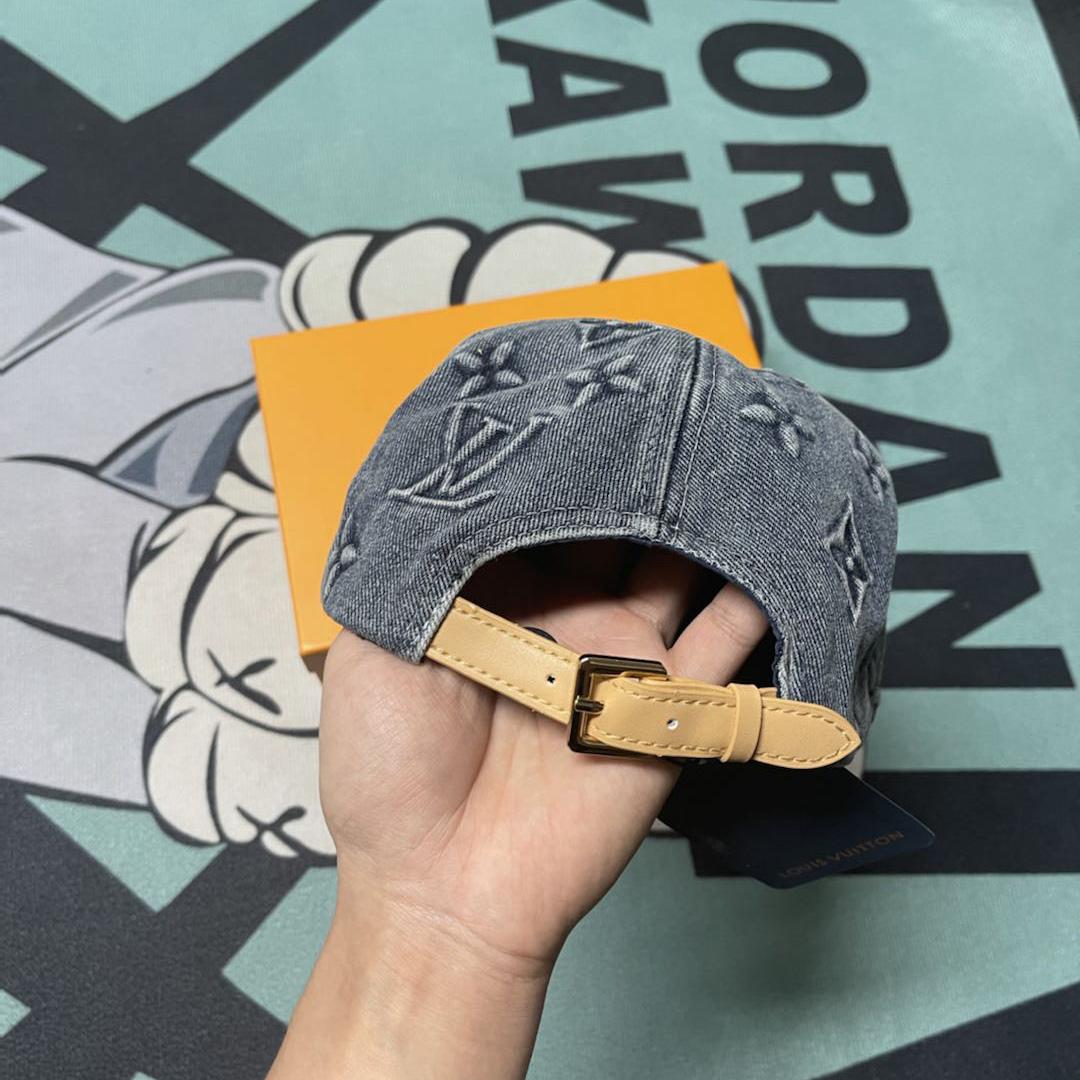 Louis Vuitton Monogram Washed Denim Cap - DopestKickz