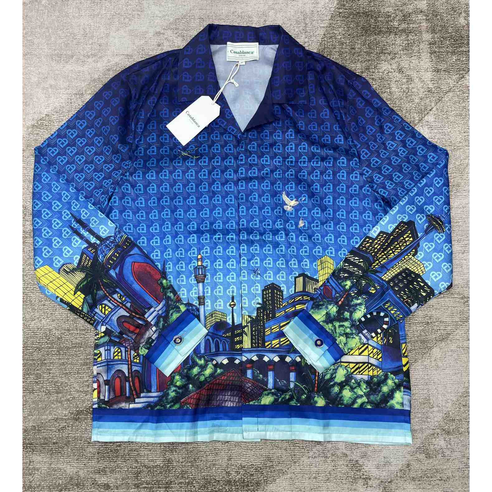 Casablanca The Night View Silk Shirt   CA3468 - DopestKickz