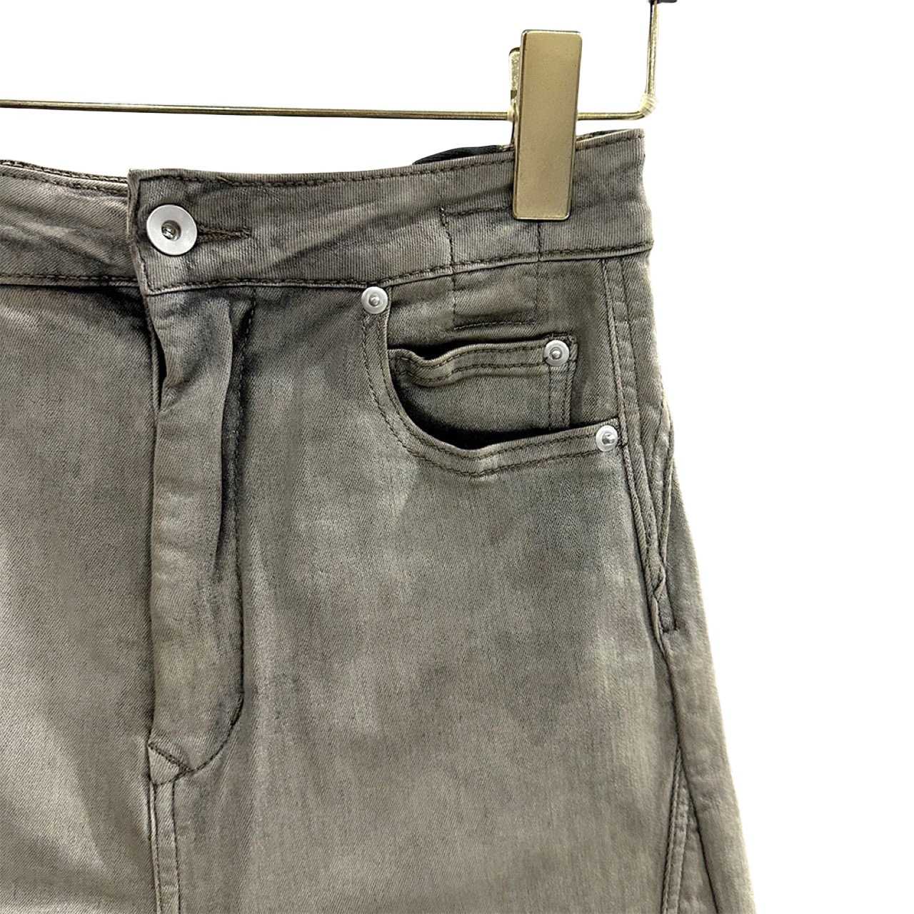 Rick Owens DRKSHDW Slivered Denim Skirt - DopestKickz
