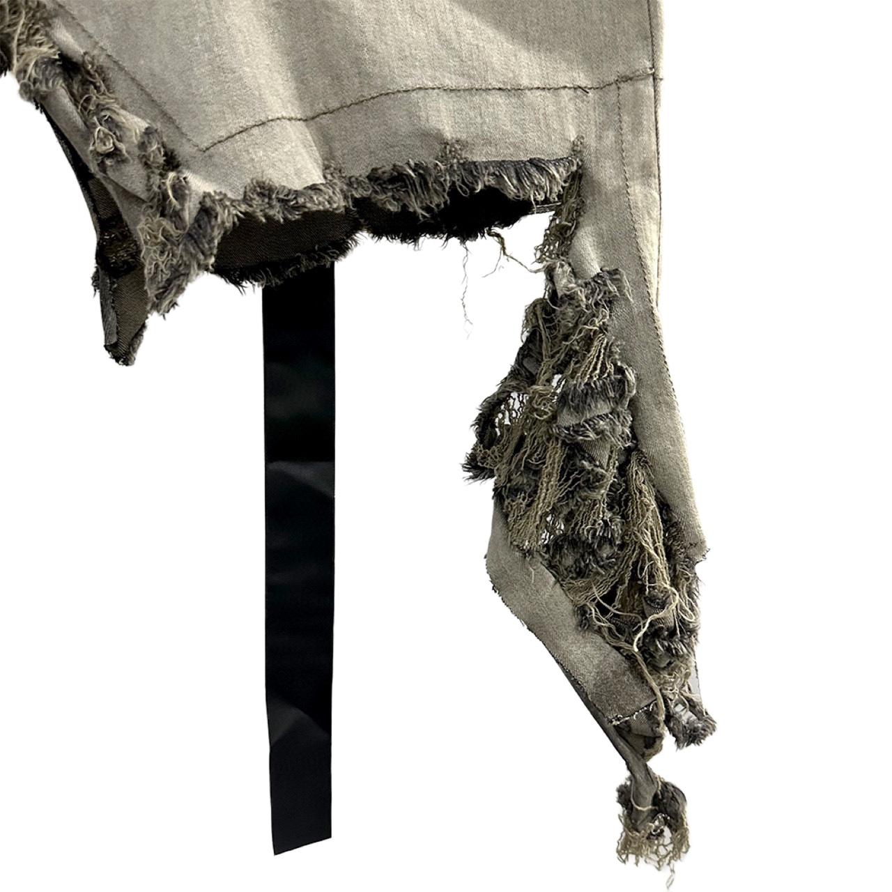 Rick Owens DRKSHDW Slivered Denim Skirt - DopestKickz