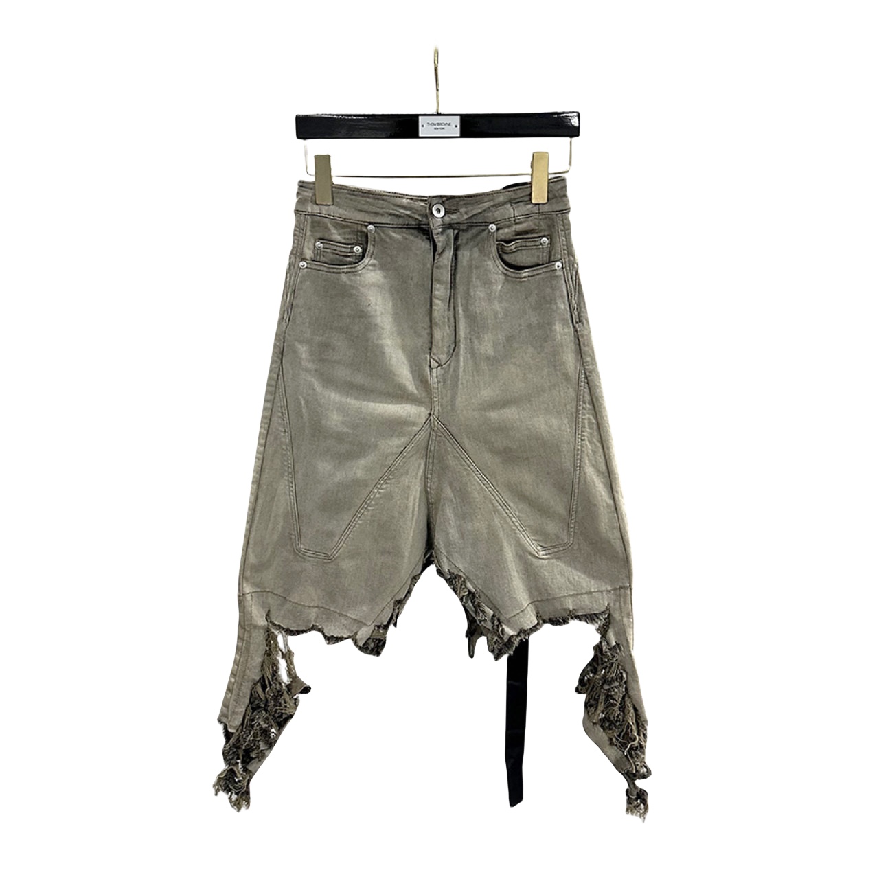 Rick Owens DRKSHDW Slivered Denim Skirt - DopestKickz