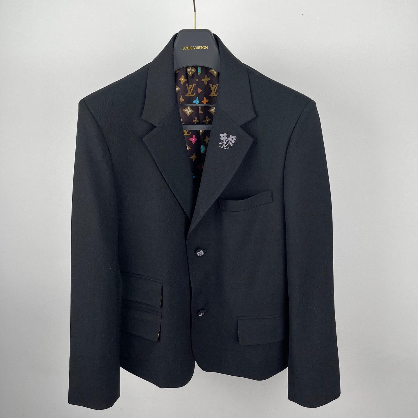 Louis Vuitton Embroidered Signature Wool Tailored Jacket   1AFRD1 - DopestKickz