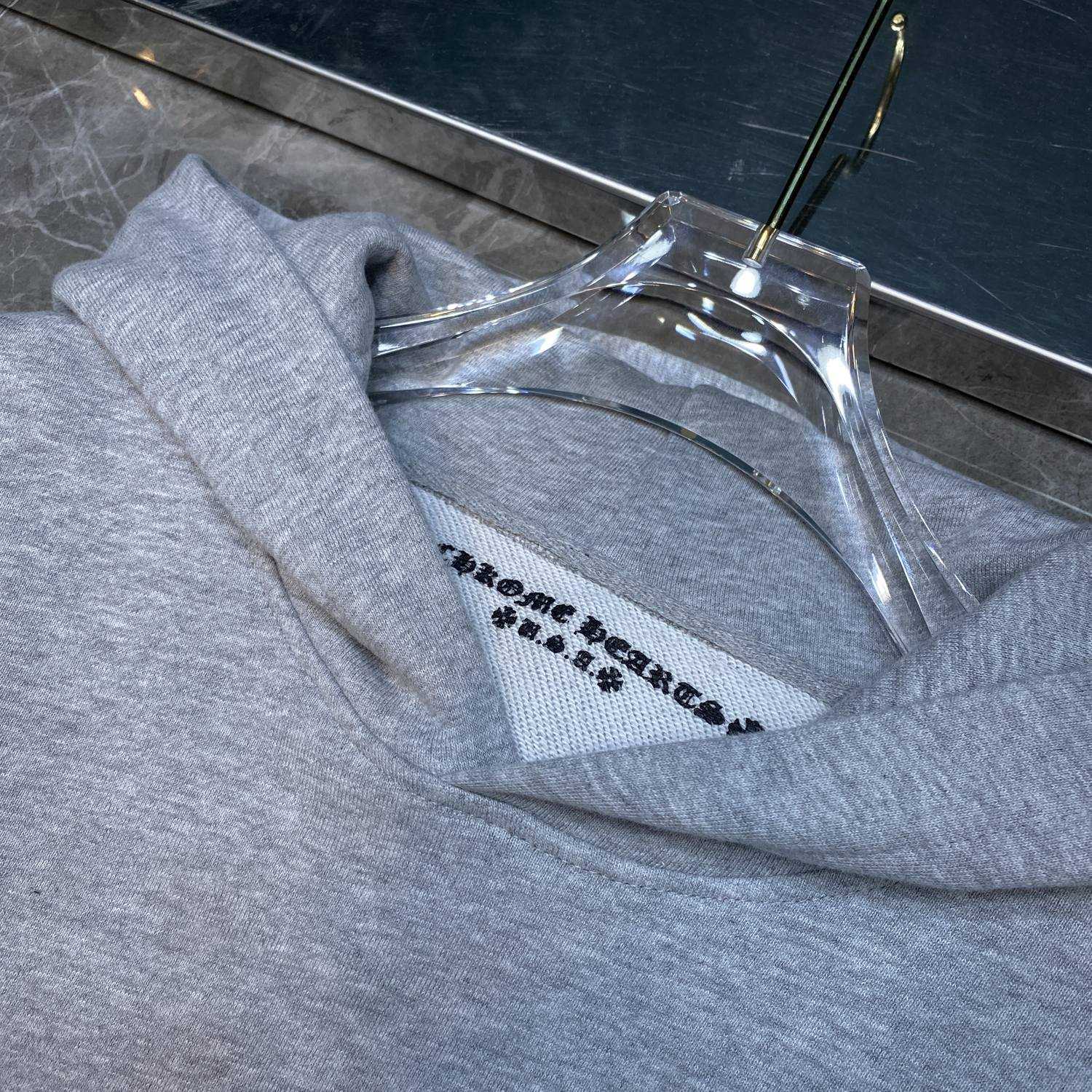 Chrome Hearts Chrome hearts Grey Race Cross Hoodie - DopestKickz