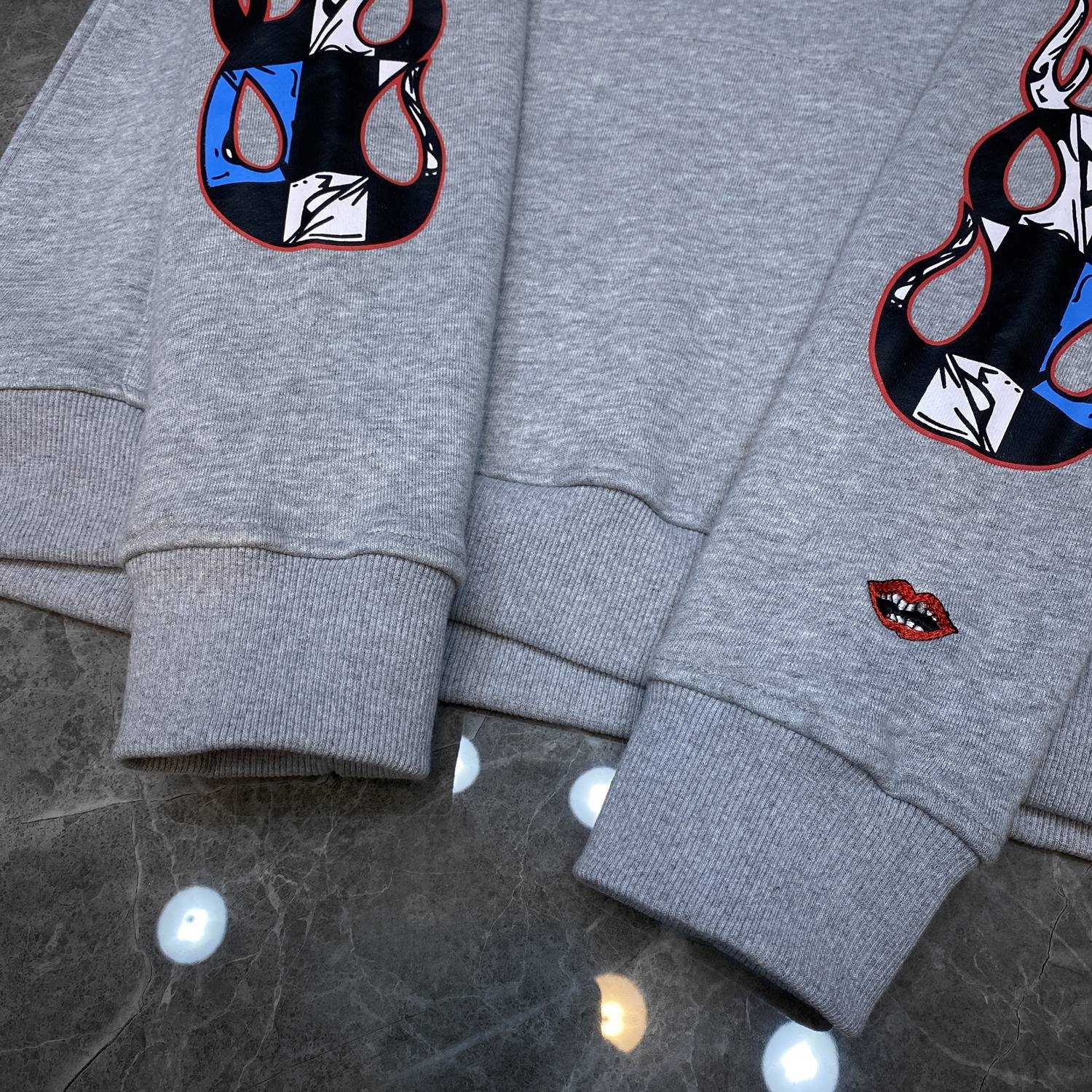 Chrome Hearts Chrome hearts Grey Race Cross Hoodie - DopestKickz