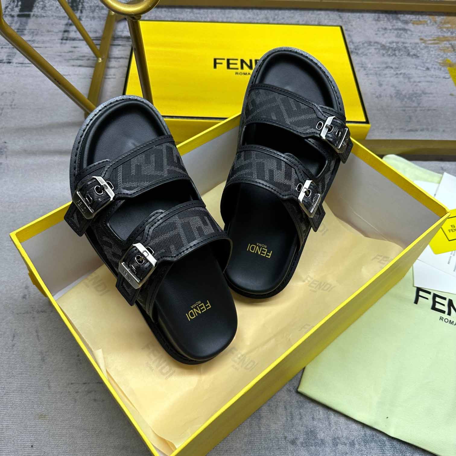Fendi Feel Slides - DopestKickz