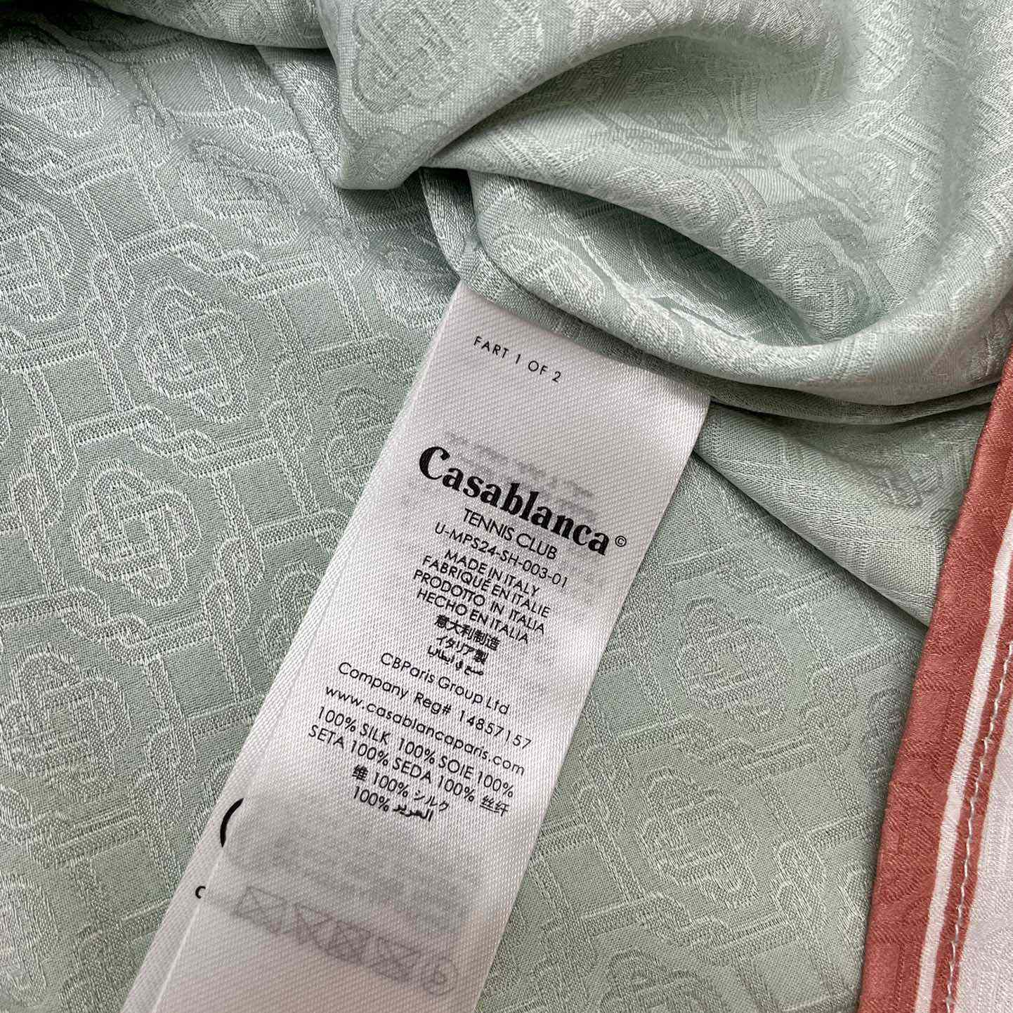 Casablanca Unity is Power Shirt In Silk   CA3474 - DopestKickz