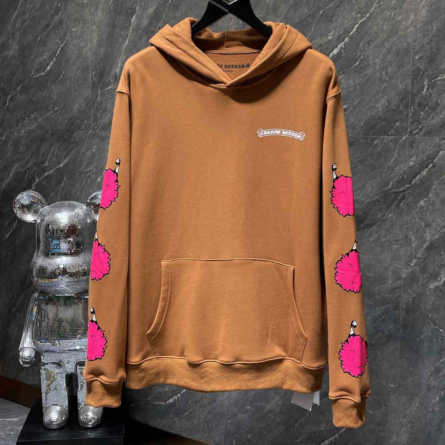 Chrome Hearts x Matty Boy Brown & Pink 'Structure' Hoodie - DopestKickz