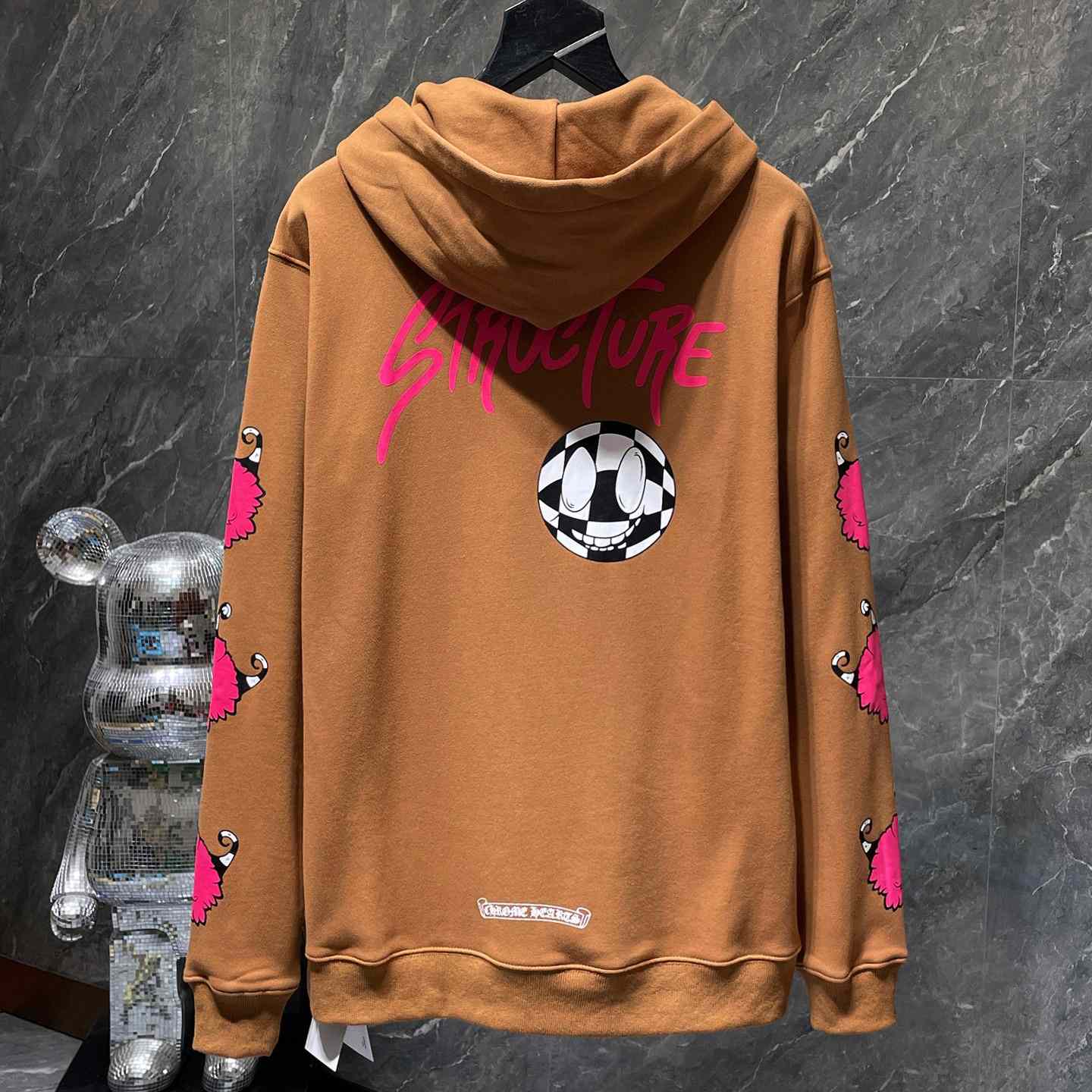 Chrome Hearts x Matty Boy Brown & Pink 'Structure' Hoodie - DopestKickz