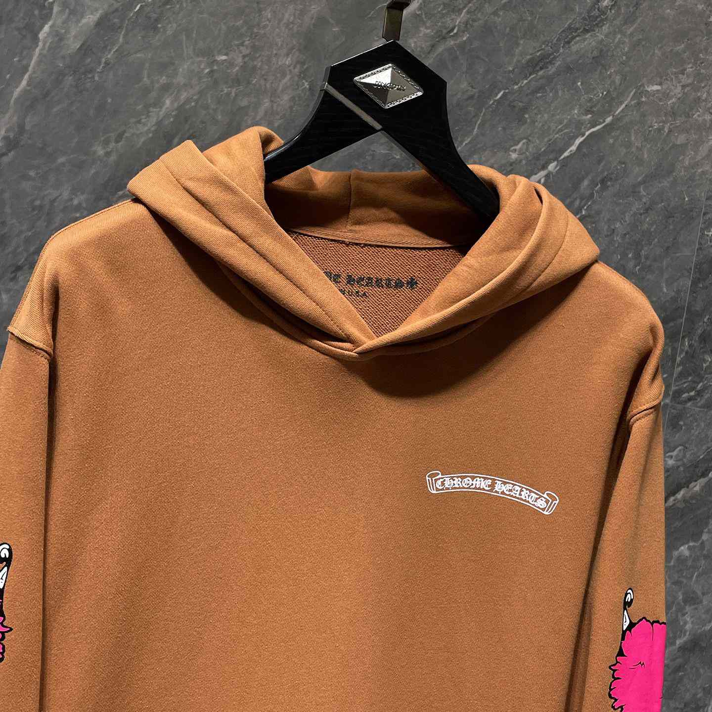 Chrome Hearts x Matty Boy Brown & Pink 'Structure' Hoodie - DopestKickz