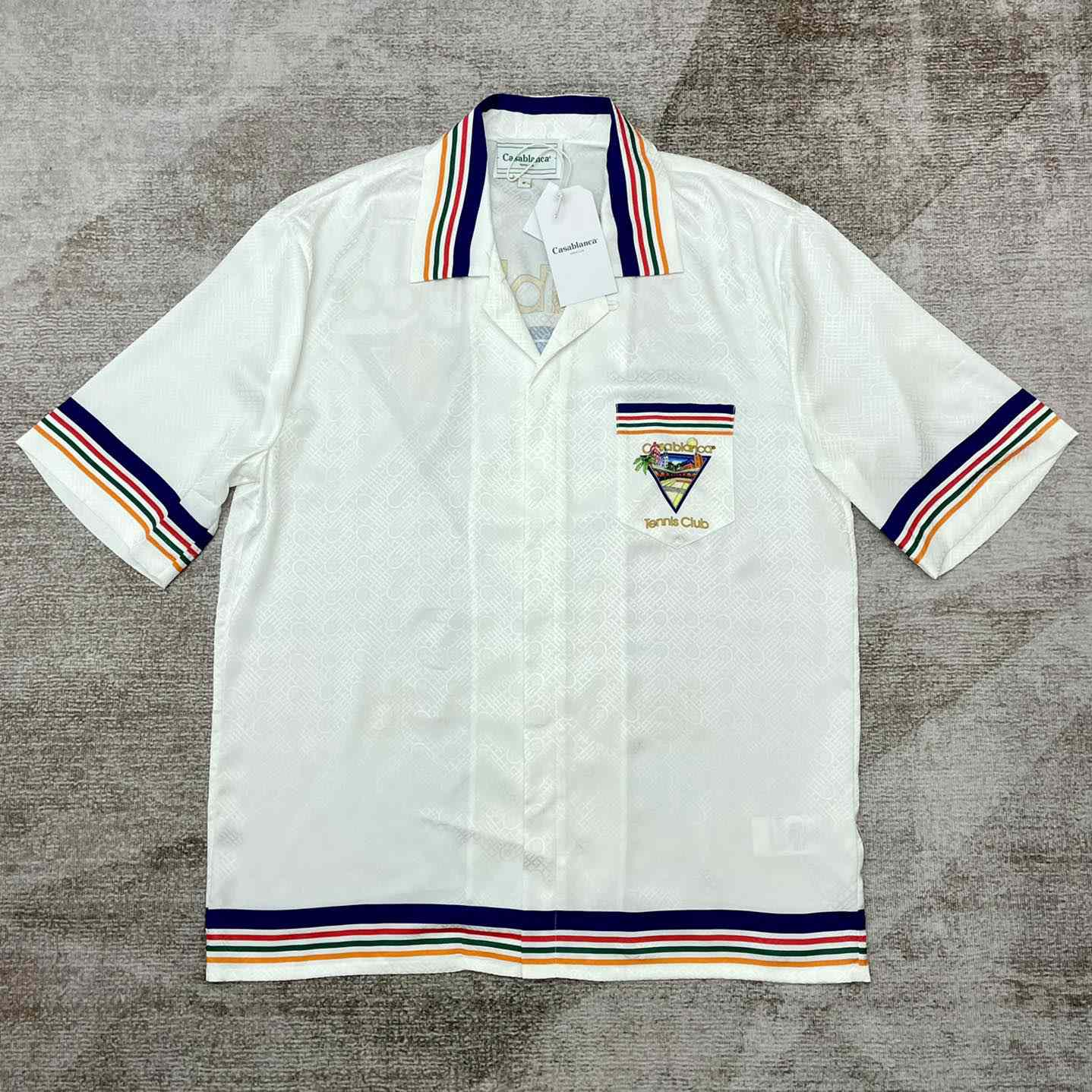 Casablanca Tennis Club Icon Silk Shirt   CA3480 - DopestKickz