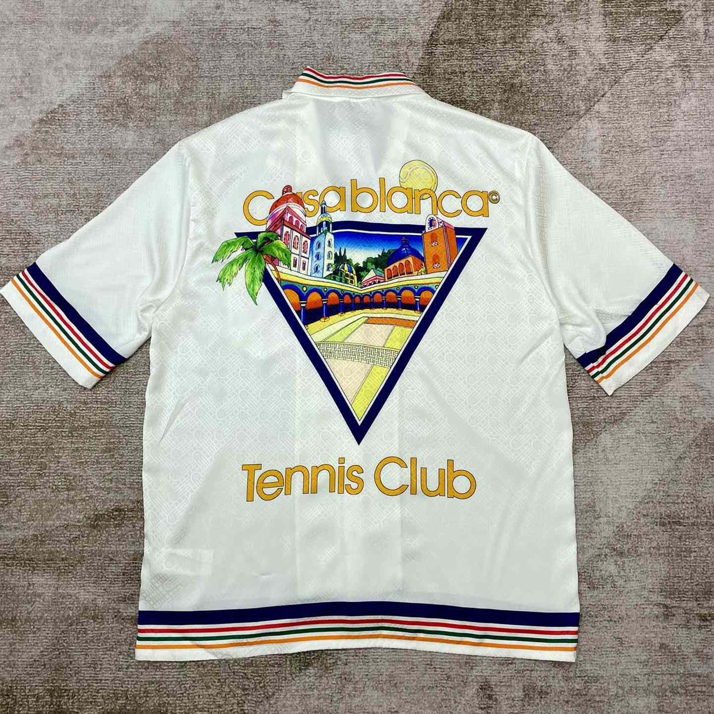 Casablanca Tennis Club Icon Silk Shirt   CA3480 - DopestKickz