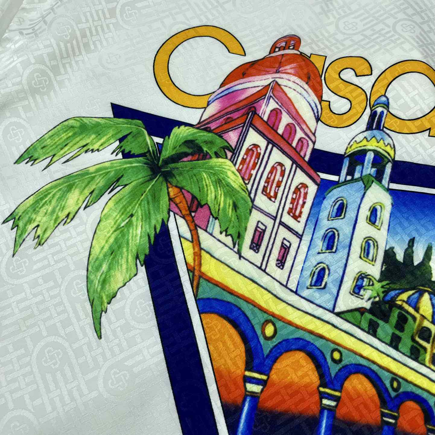 Casablanca Tennis Club Icon Silk Shirt   CA3480 - DopestKickz