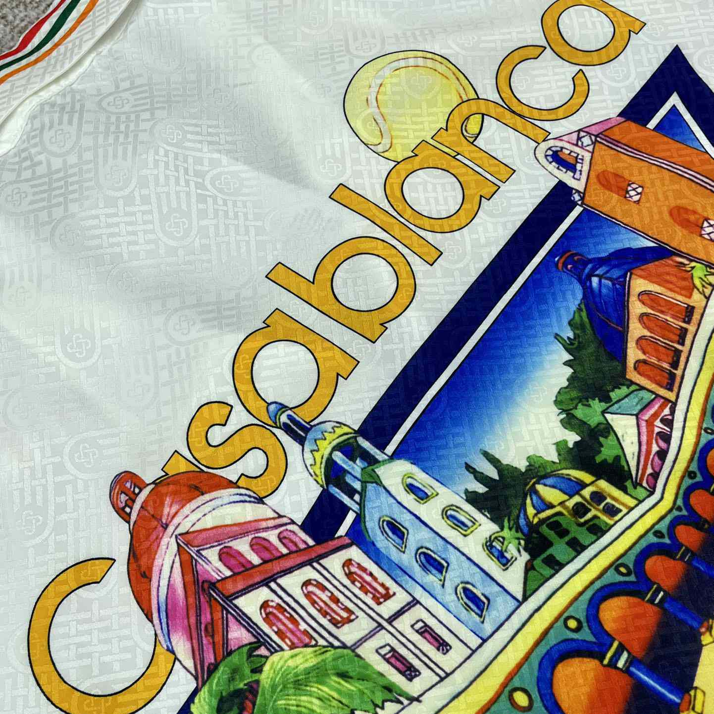 Casablanca Tennis Club Icon Silk Shirt   CA3480 - DopestKickz