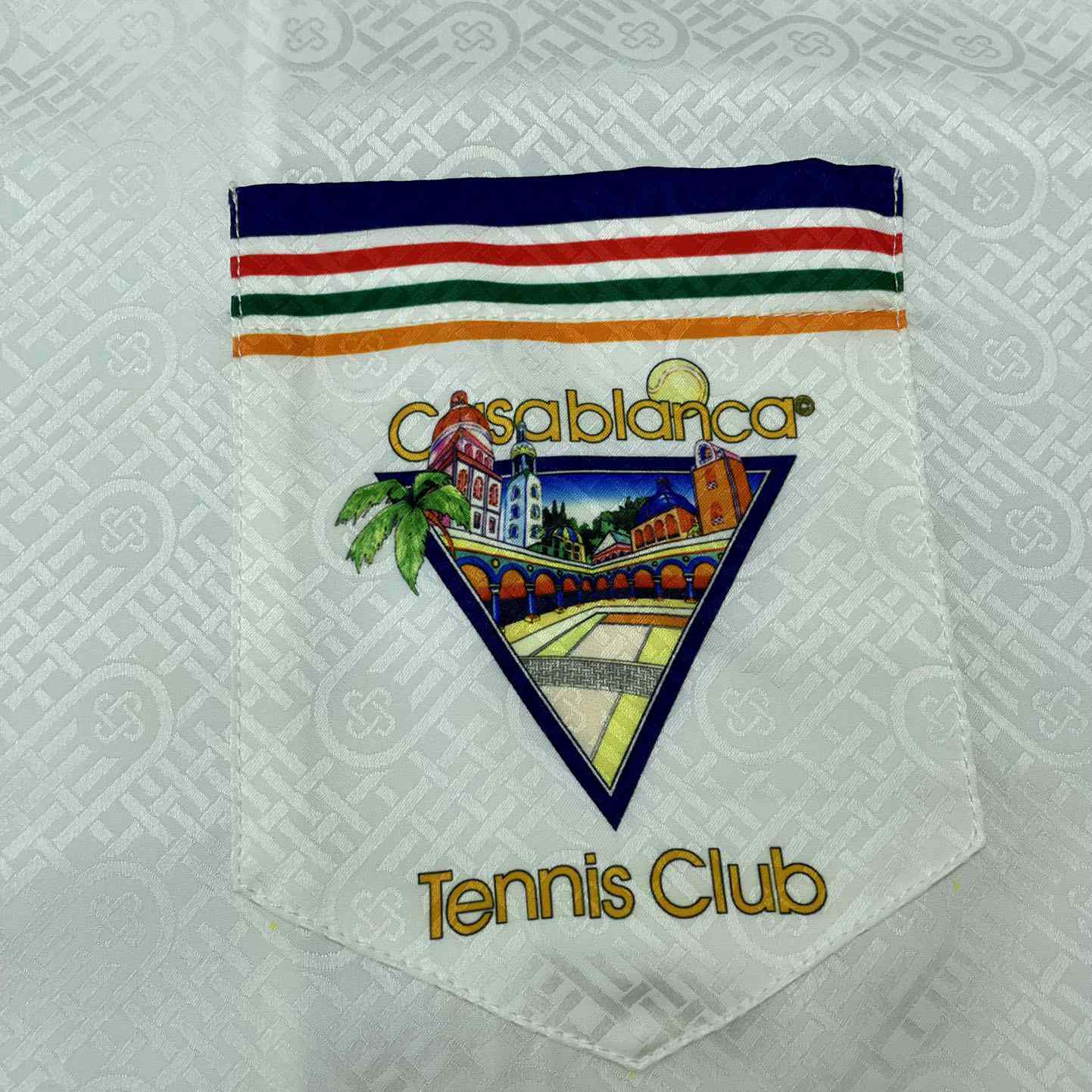 Casablanca Tennis Club Icon Silk Shirt   CA3480 - DopestKickz