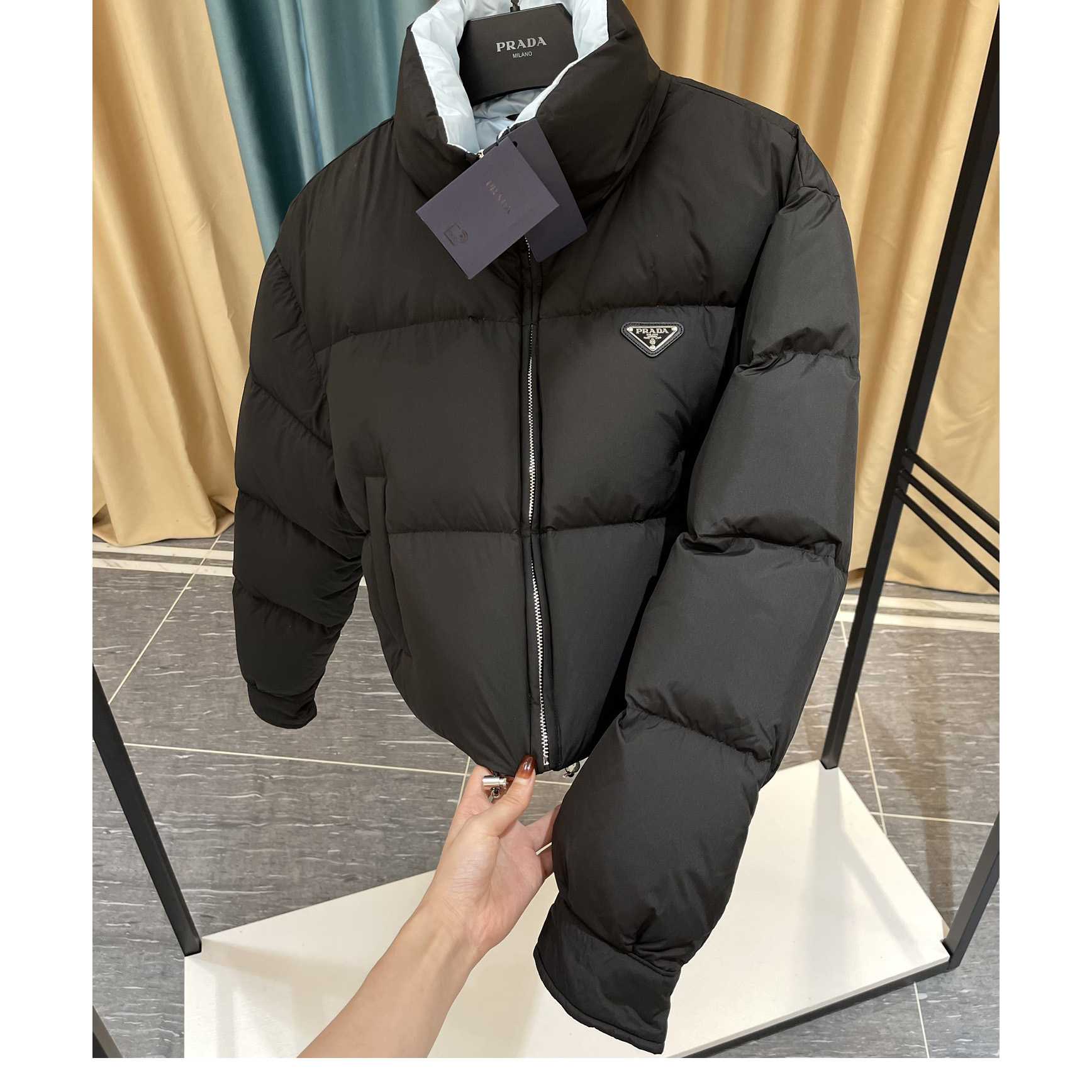 Prada Cropped Padded Jacket - DopestKickz