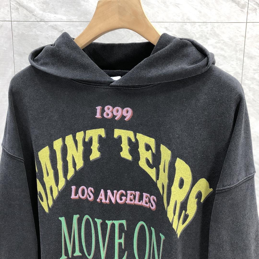 Saint Michael Colorful Letter Print Hoodies - DopestKickz