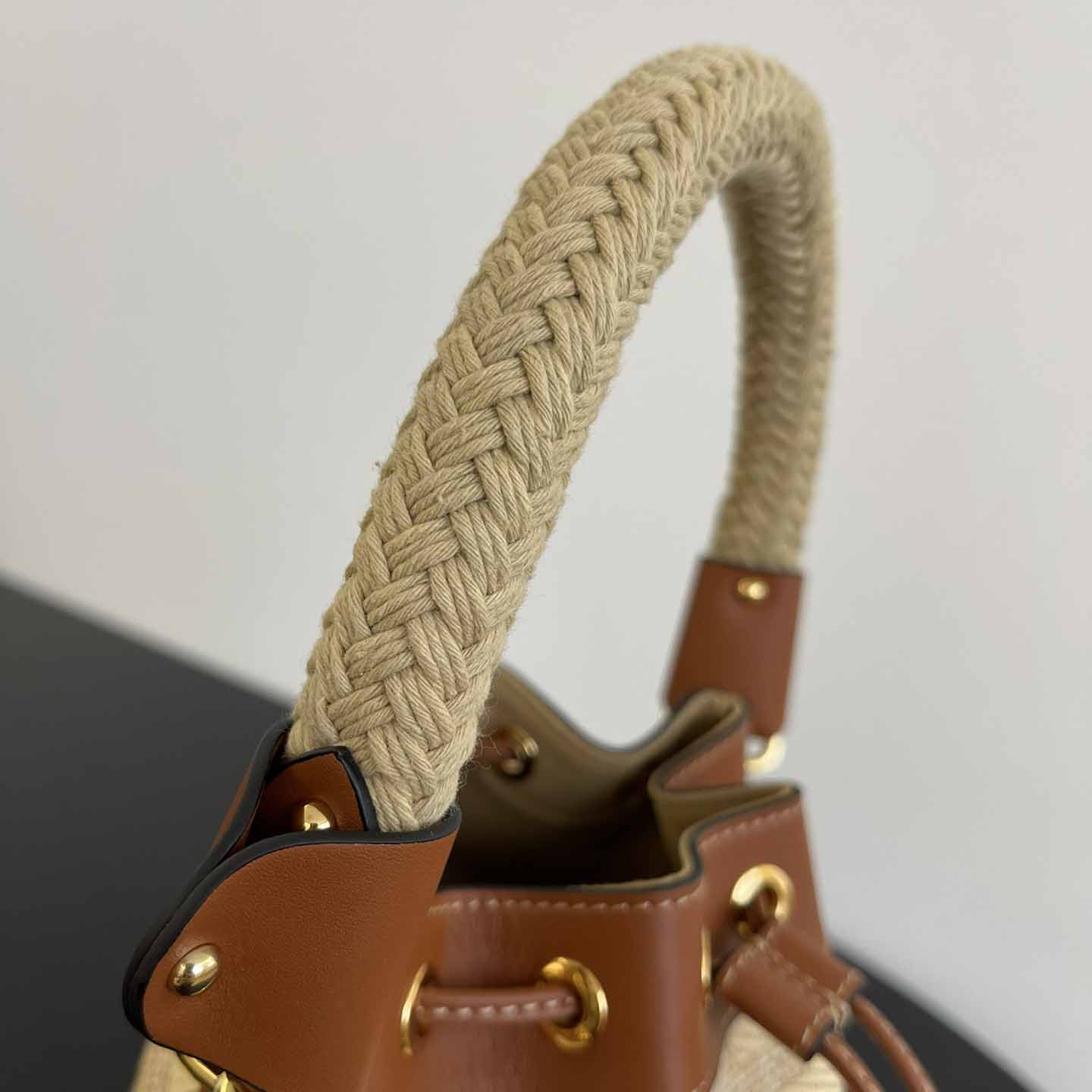 Fendi Mon Tresor Natural Straw Mini-bag With FF Embroidery - DopestKickz