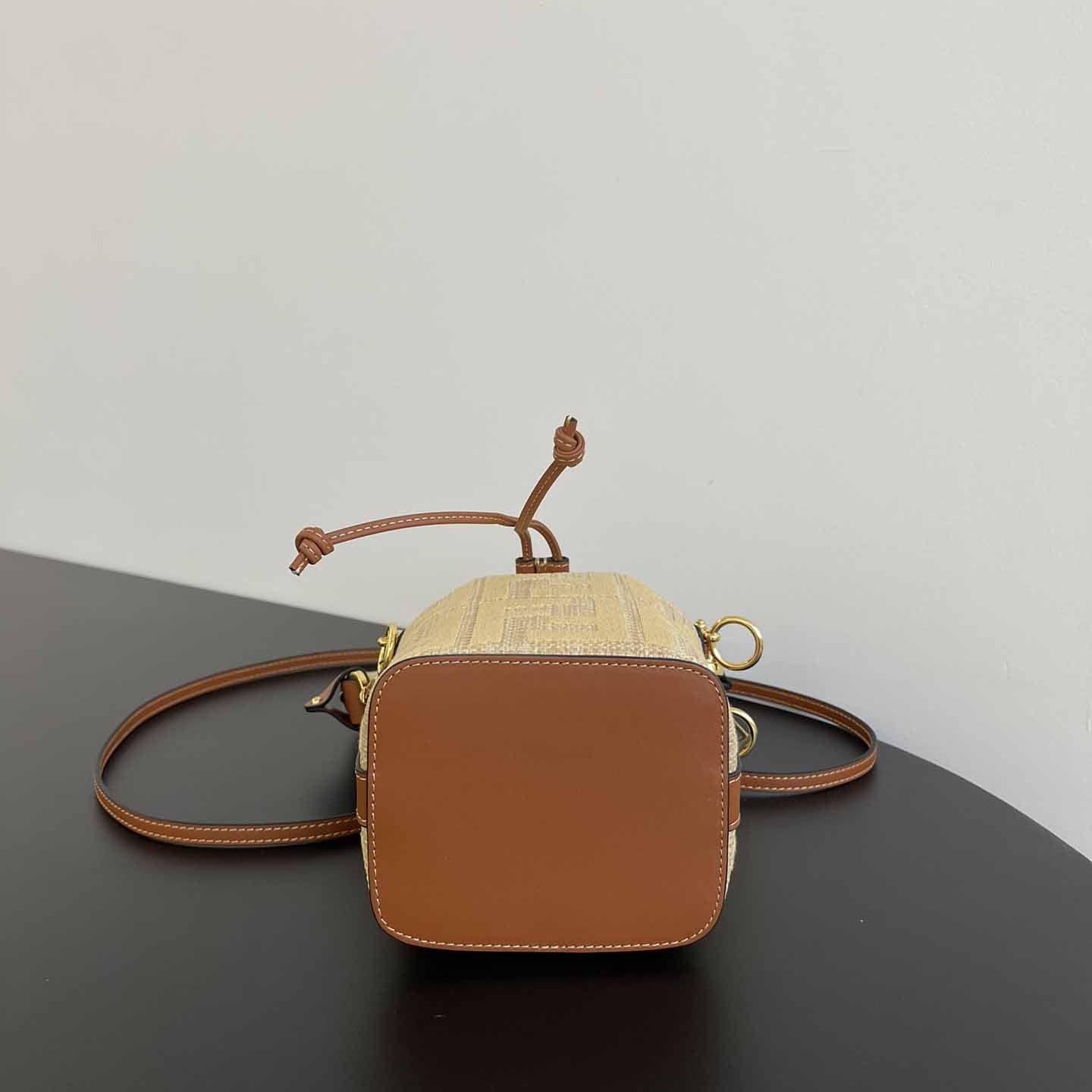Fendi Mon Tresor Natural Straw Mini-bag With FF Embroidery - DopestKickz