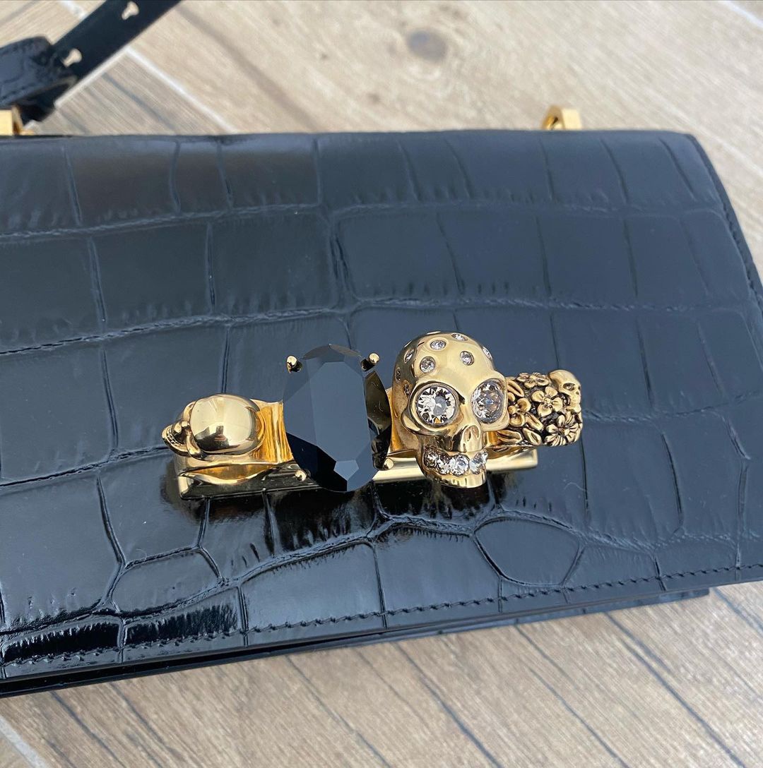 Alexander McQueen The Biker Mini Jewelled Satchel 'Black' (18*12*6cm) - DopestKickz