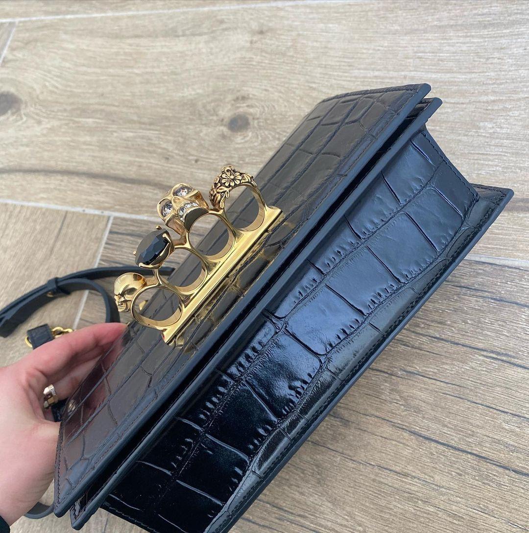 Alexander McQueen The Biker Mini Jewelled Satchel 'Black' (18*12*6cm) - DopestKickz