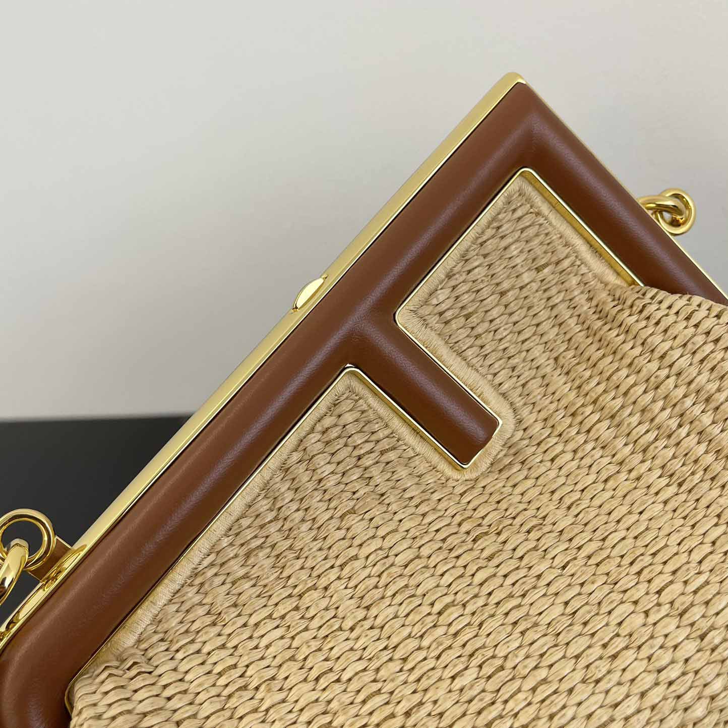 Fendi First Small Natural Straw Bag - DopestKickz