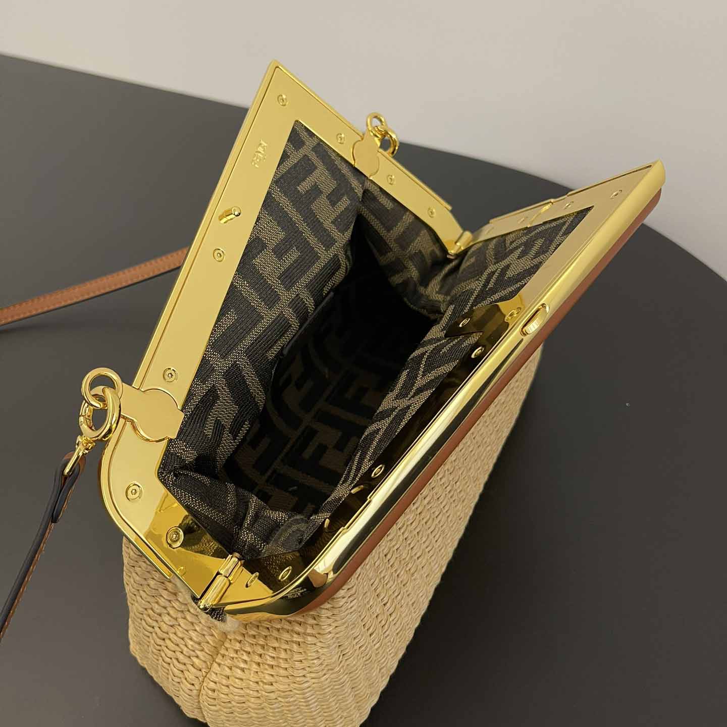 Fendi First Small Natural Straw Bag - DopestKickz