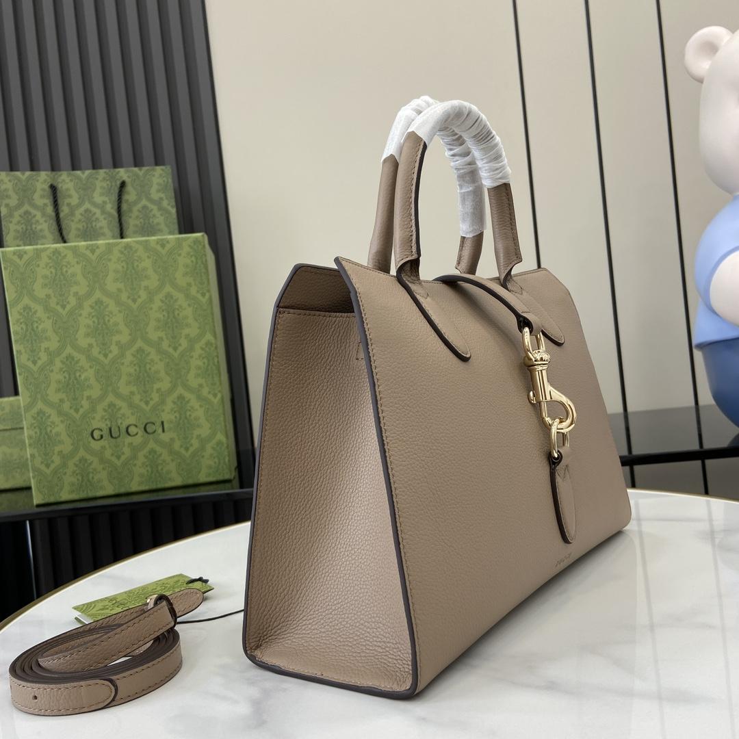 Gucci Medium Tote Bag With Hook Closure - DopestKickz