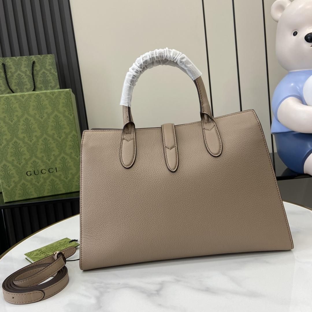 Gucci Medium Tote Bag With Hook Closure - DopestKickz