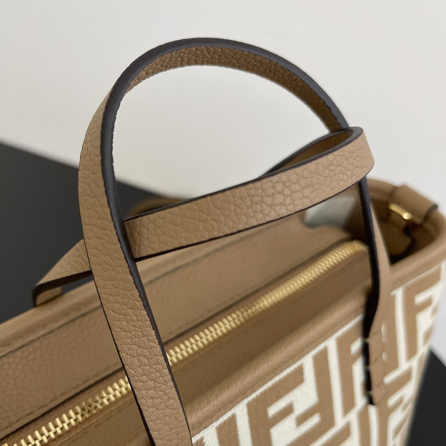 Fendi Mini Roll FF Beige Jacquard Mini Bag - DopestKickz