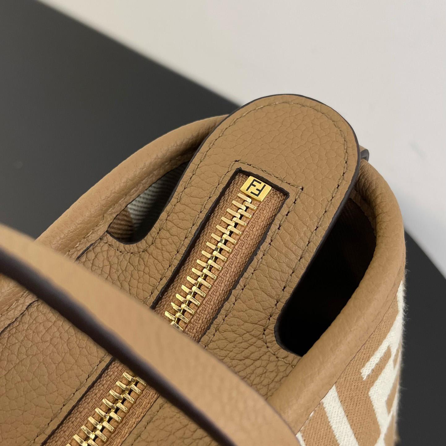 Fendi Mini Roll FF Beige Jacquard Mini Bag - DopestKickz