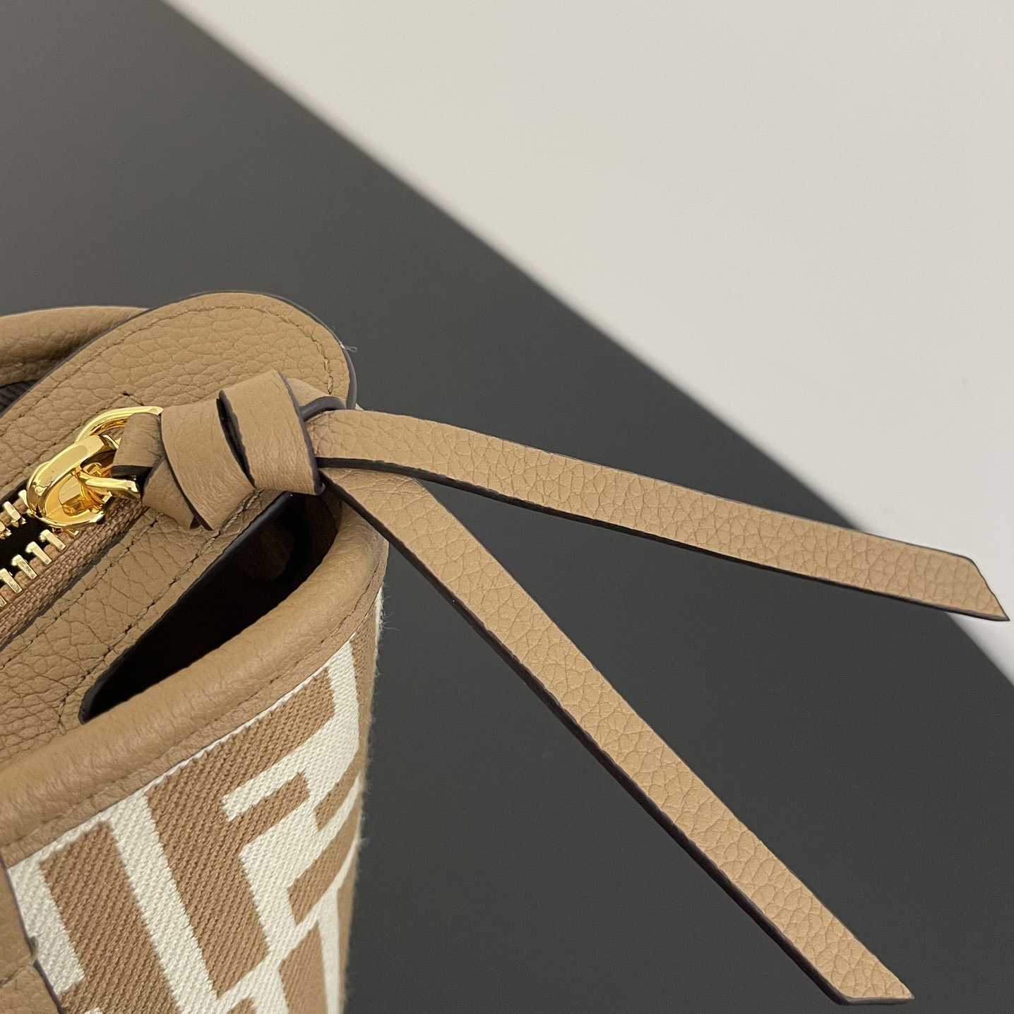 Fendi Mini Roll FF Beige Jacquard Mini Bag - DopestKickz