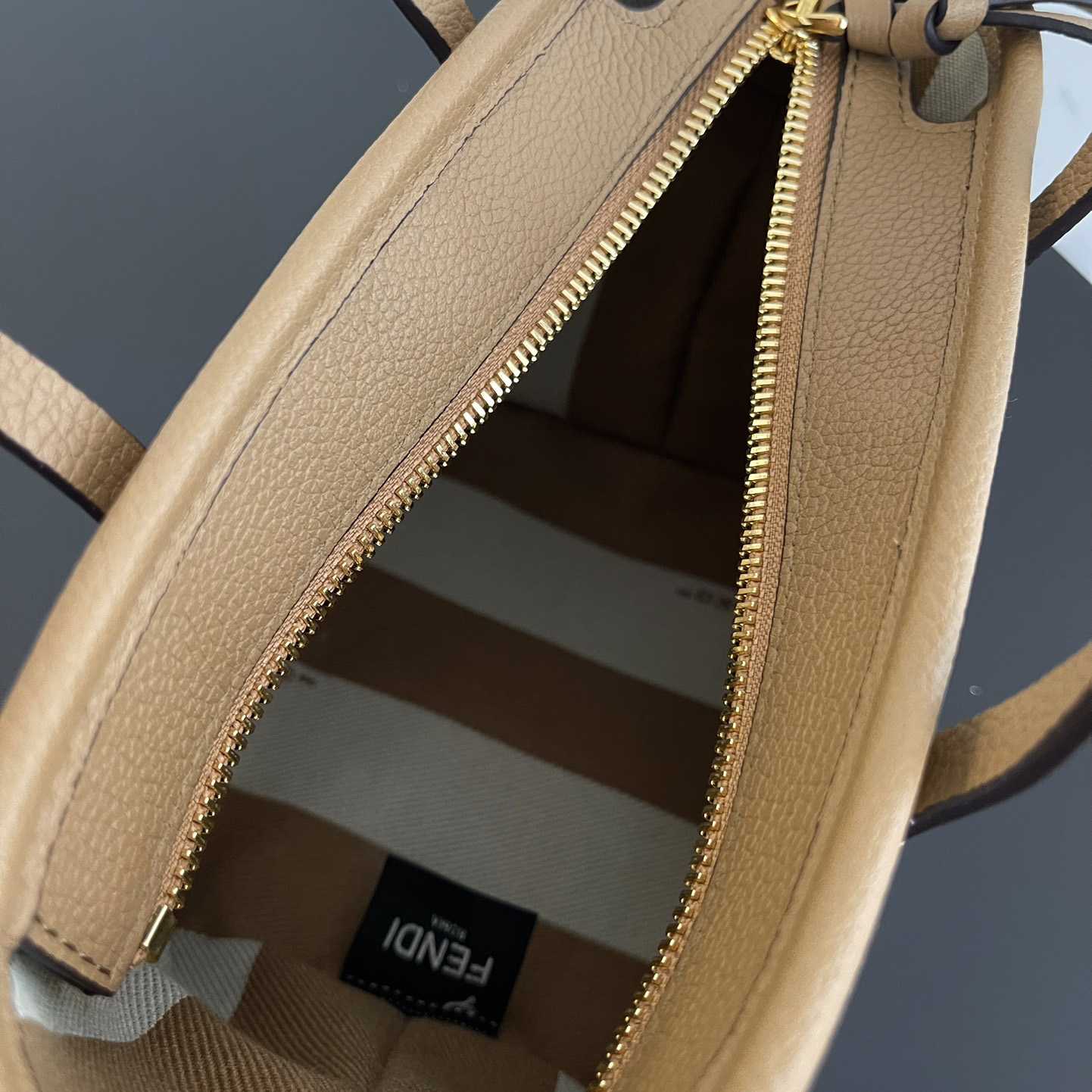 Fendi Mini Roll FF Beige Jacquard Mini Bag - DopestKickz