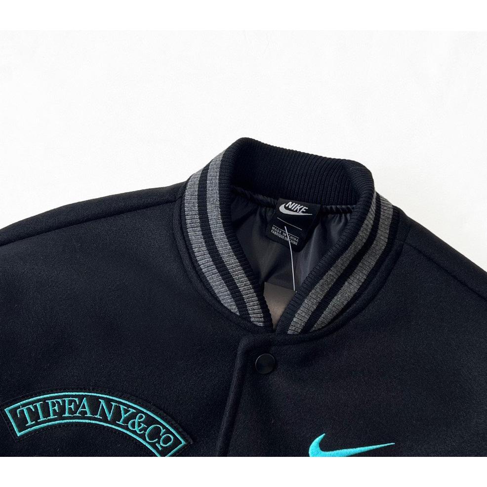 Tiffany And Co Nike Black Varsity Bomber Jacket - DopestKickz