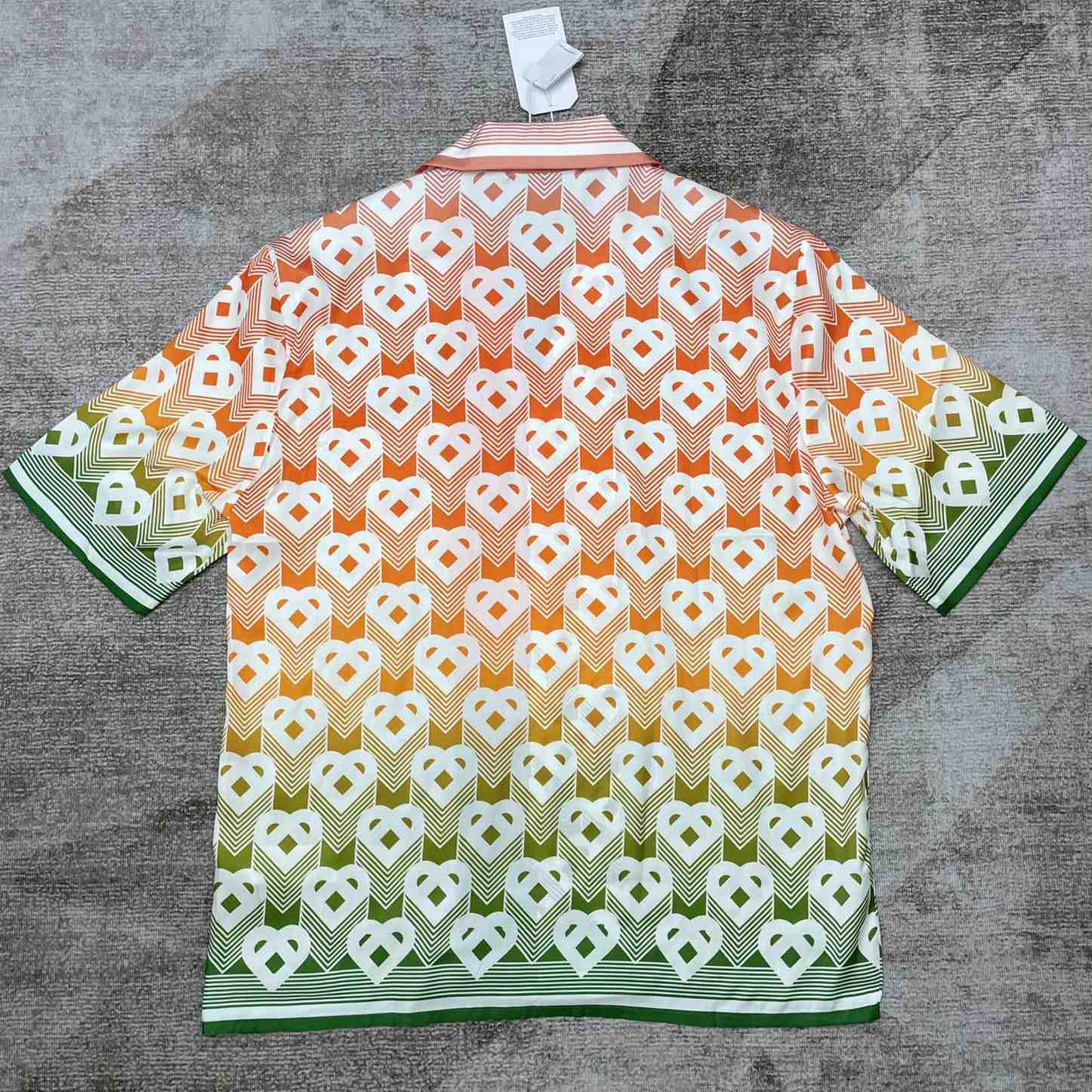 Casablanca Cuban Collar Short-Sleeve Shirt 'Heart Monogram Gradient'   CA3484 - DopestKickz