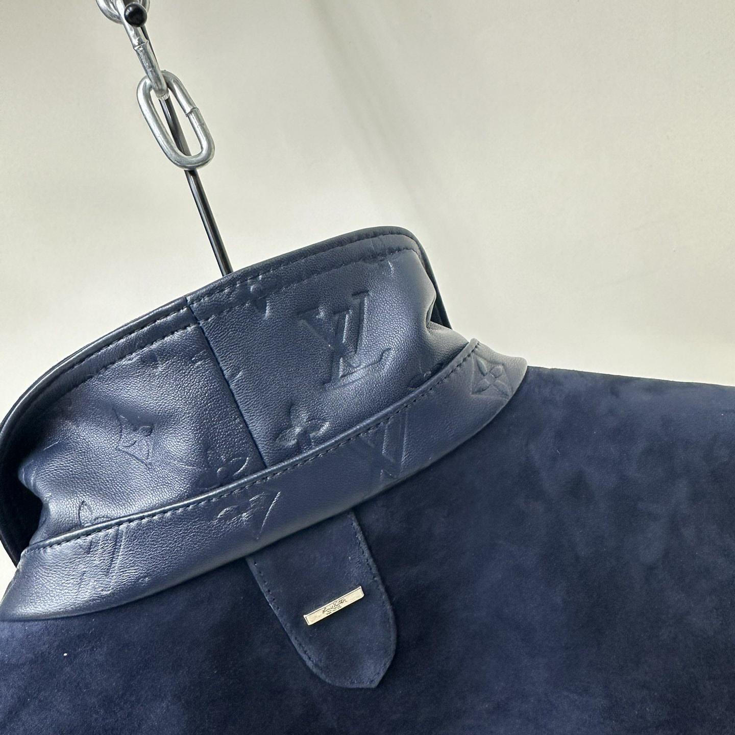 Louis Vuitton Suede Denim Jacket   1A8I3B - DopestKickz