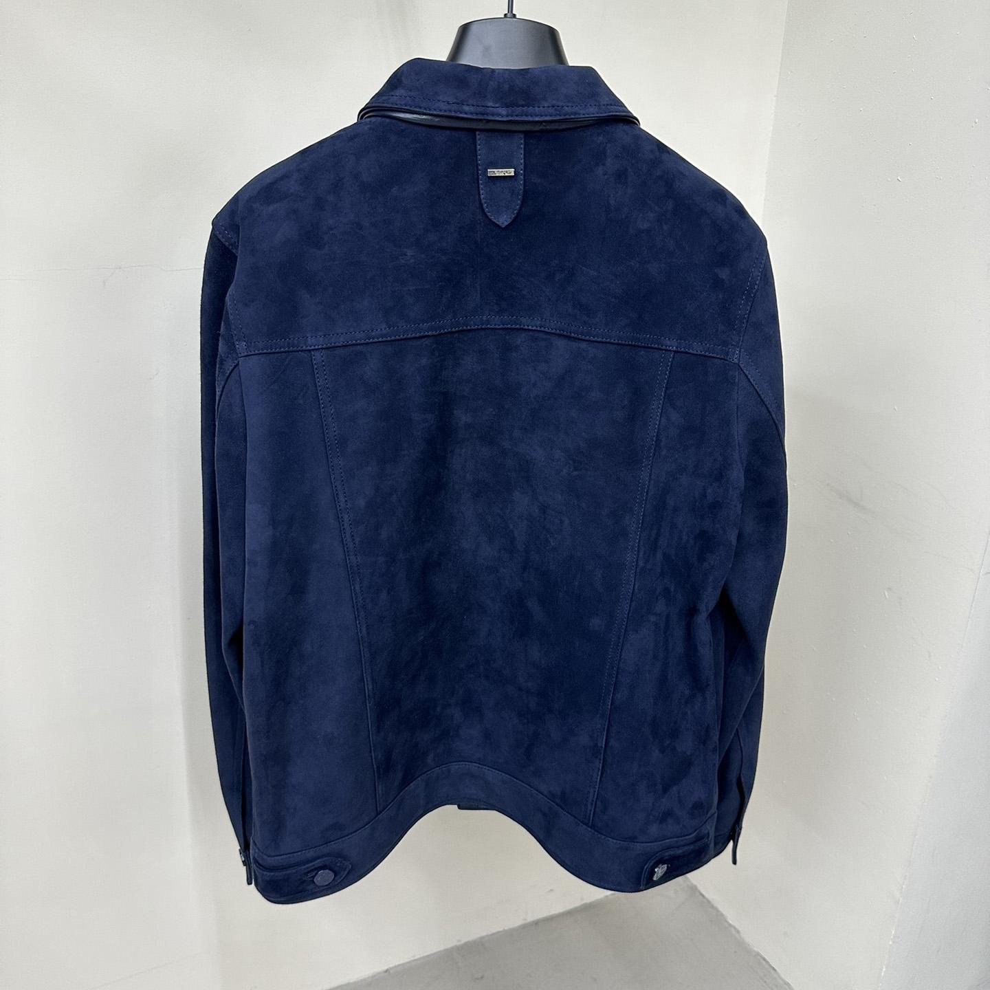 Louis Vuitton Suede Denim Jacket   1A8I3B - DopestKickz