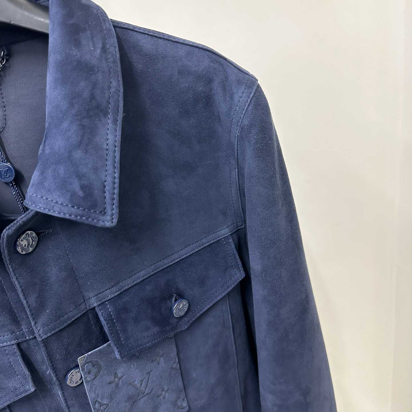 Louis Vuitton Suede Denim Jacket   1A8I3B - DopestKickz